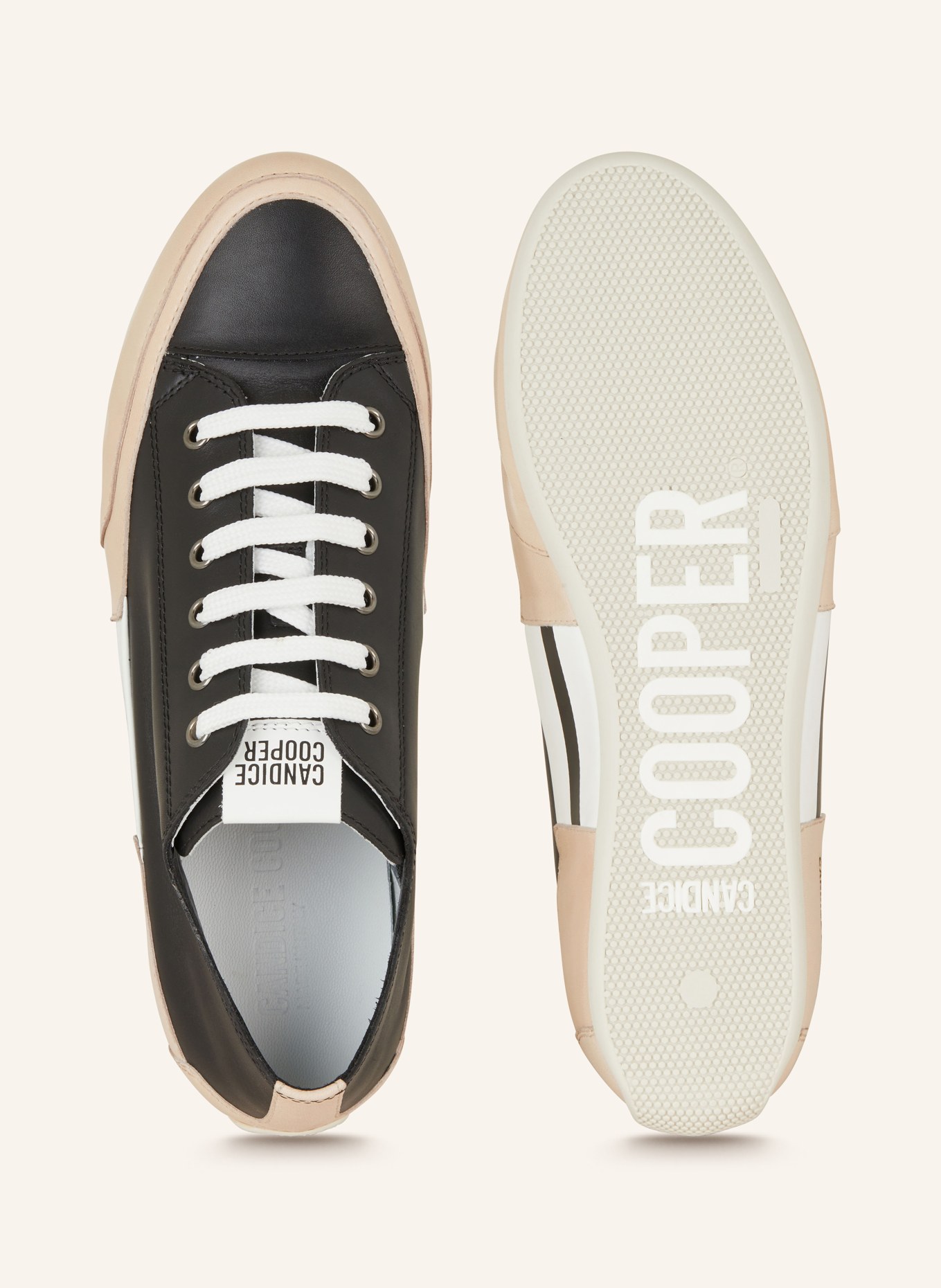 Candice Cooper Sneakers ROCK PATCH, Color: ECRU/ BLACK (Image 5)