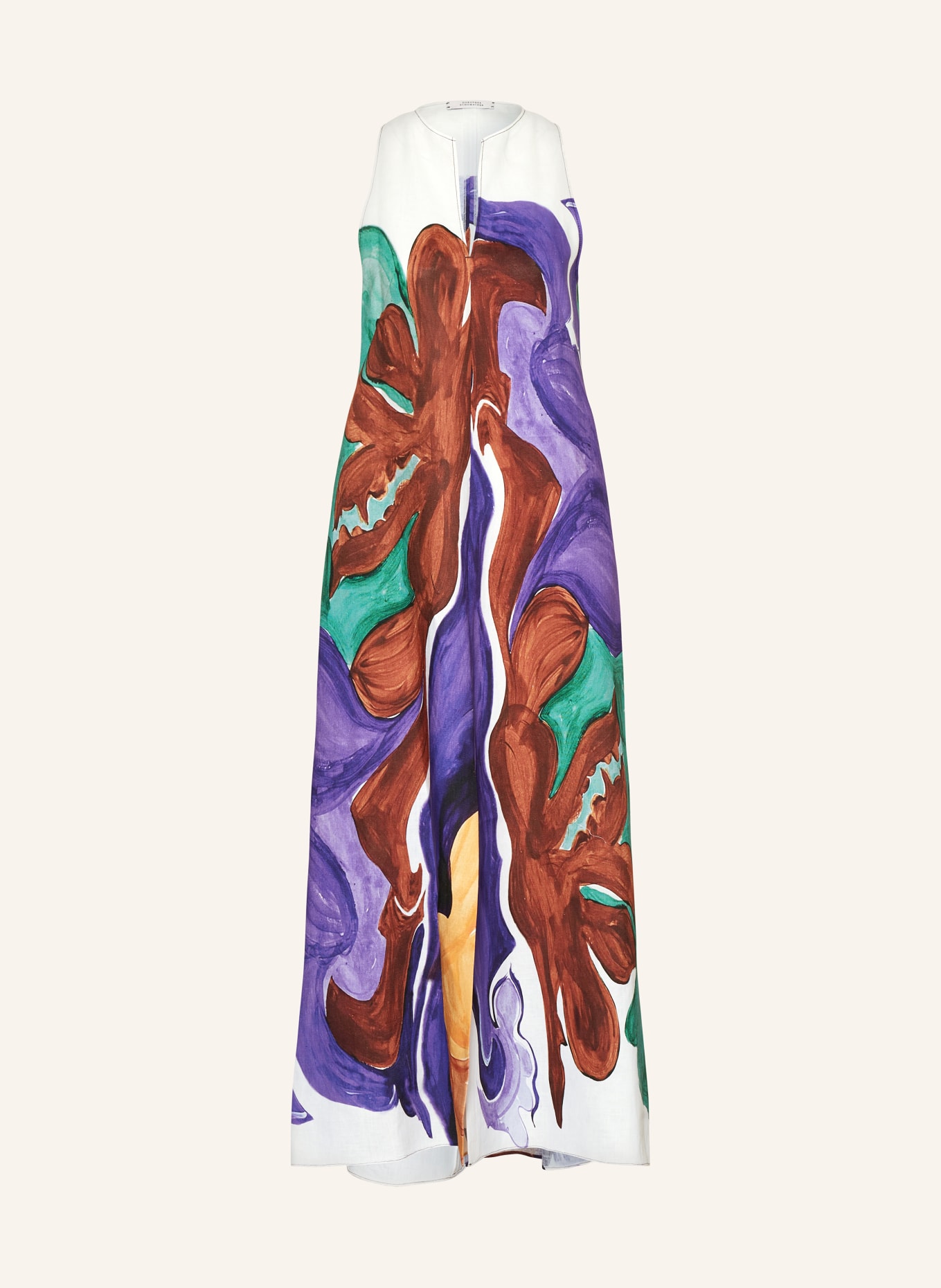 DOROTHEE SCHUMACHER Linen dress, Color: PURPLE/ BROWN/ YELLOW (Image 1)