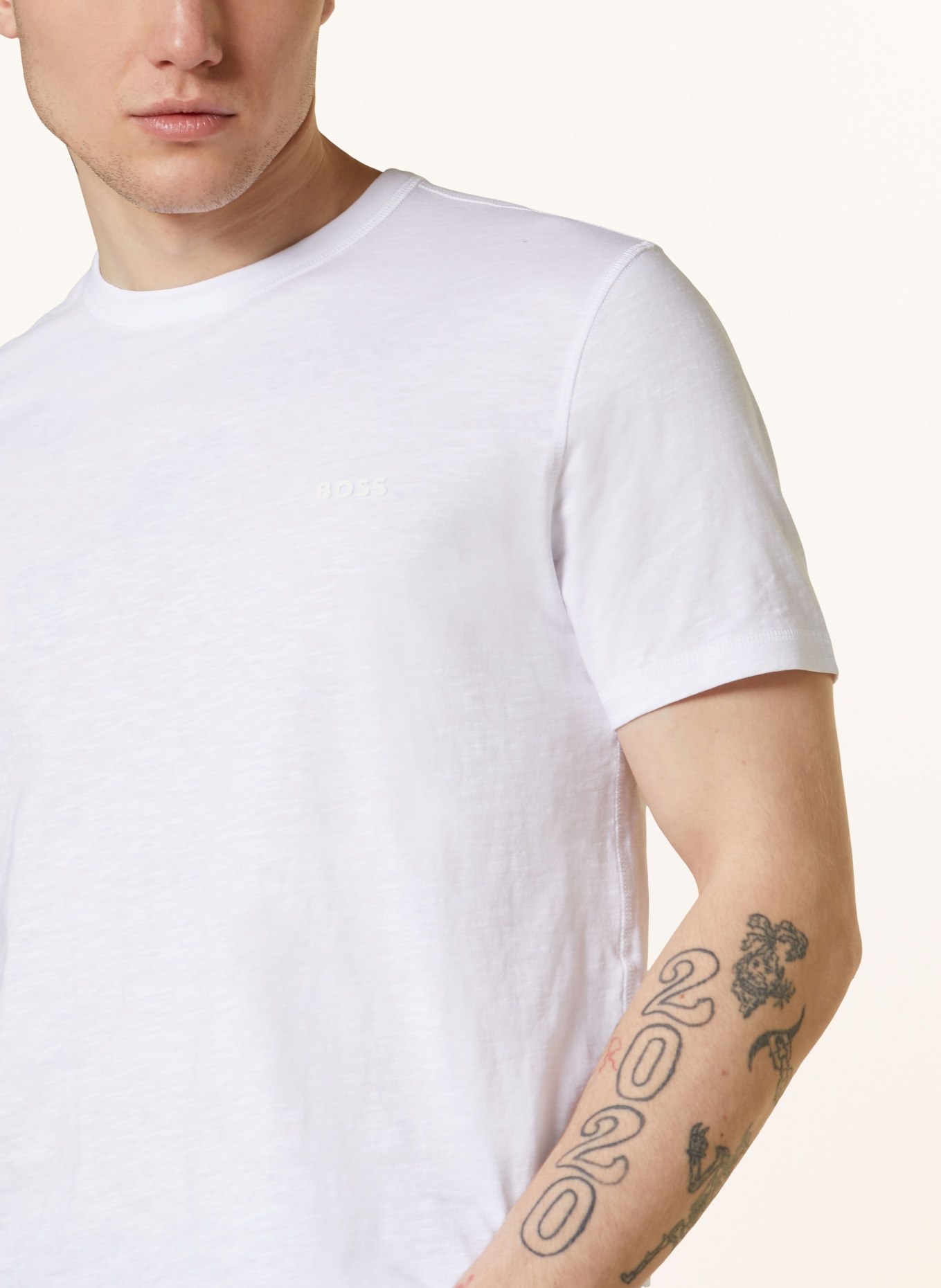BOSS T-shirt TEGOOD, Color: WHITE (Image 4)