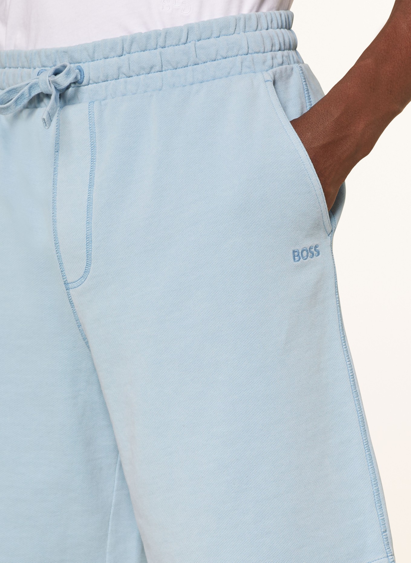 BOSS Sweatshorts SE_RE_GENERATIVE, Farbe: HELLBLAU (Bild 5)