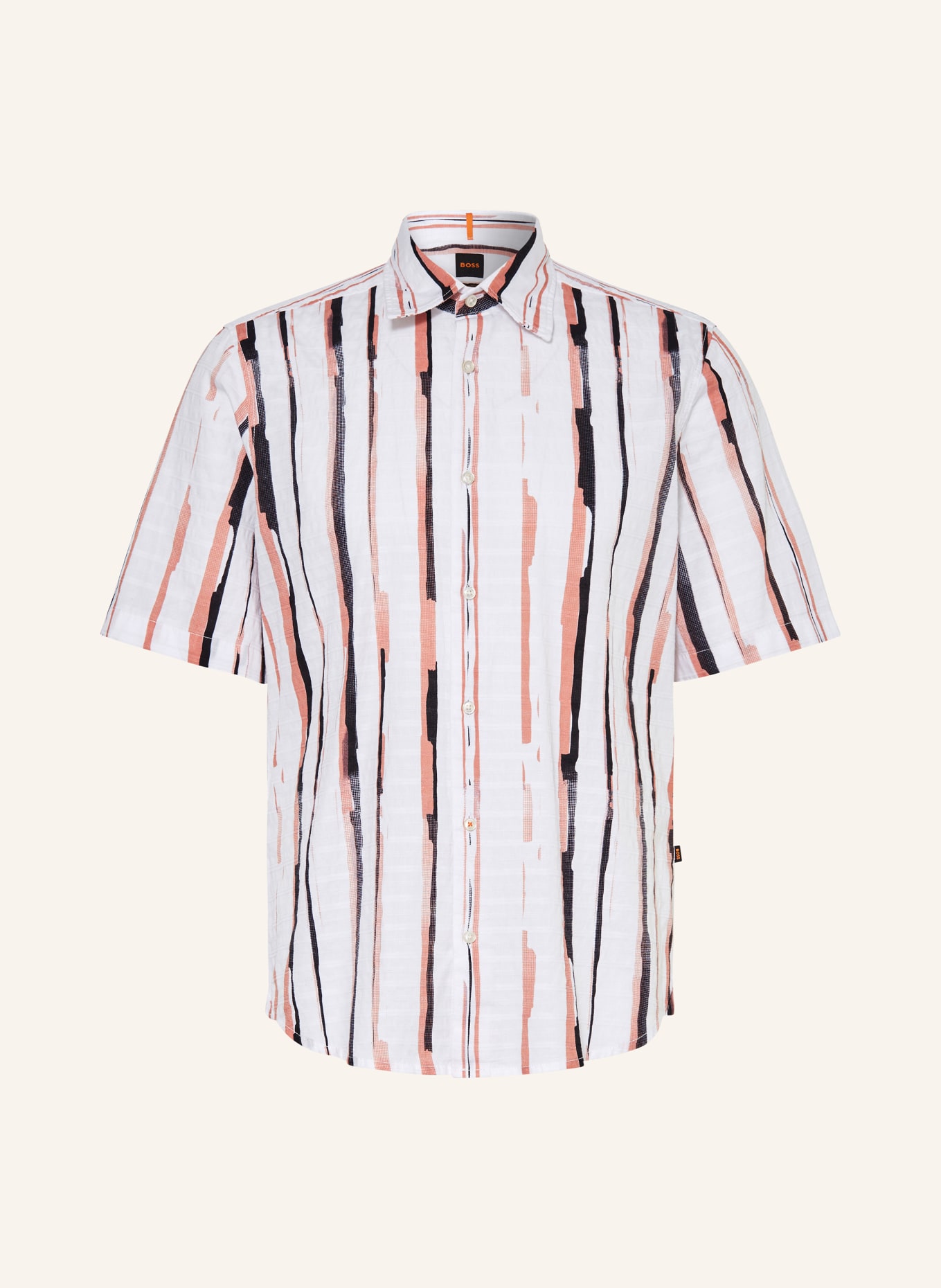 BOSS Short sleeve shirt RASH_2 regular fit, Color: WHITE/ LIGHT RED/ BLACK (Image 1)