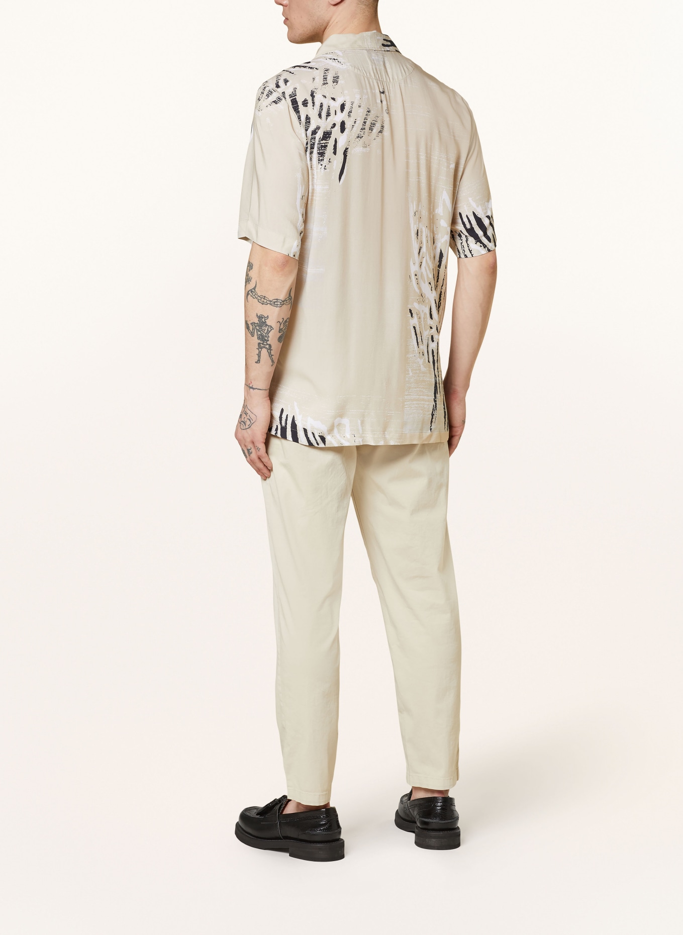 BOSS Resort shirt RAYER regular fit, Color: BEIGE/ WHITE/ BLACK (Image 3)