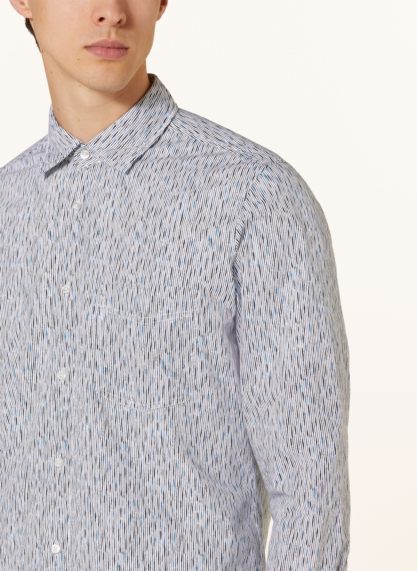 BOSS Shirt REMITON regular fit, Color: WHITE/ BLUE/ DARK BLUE (Image 4)