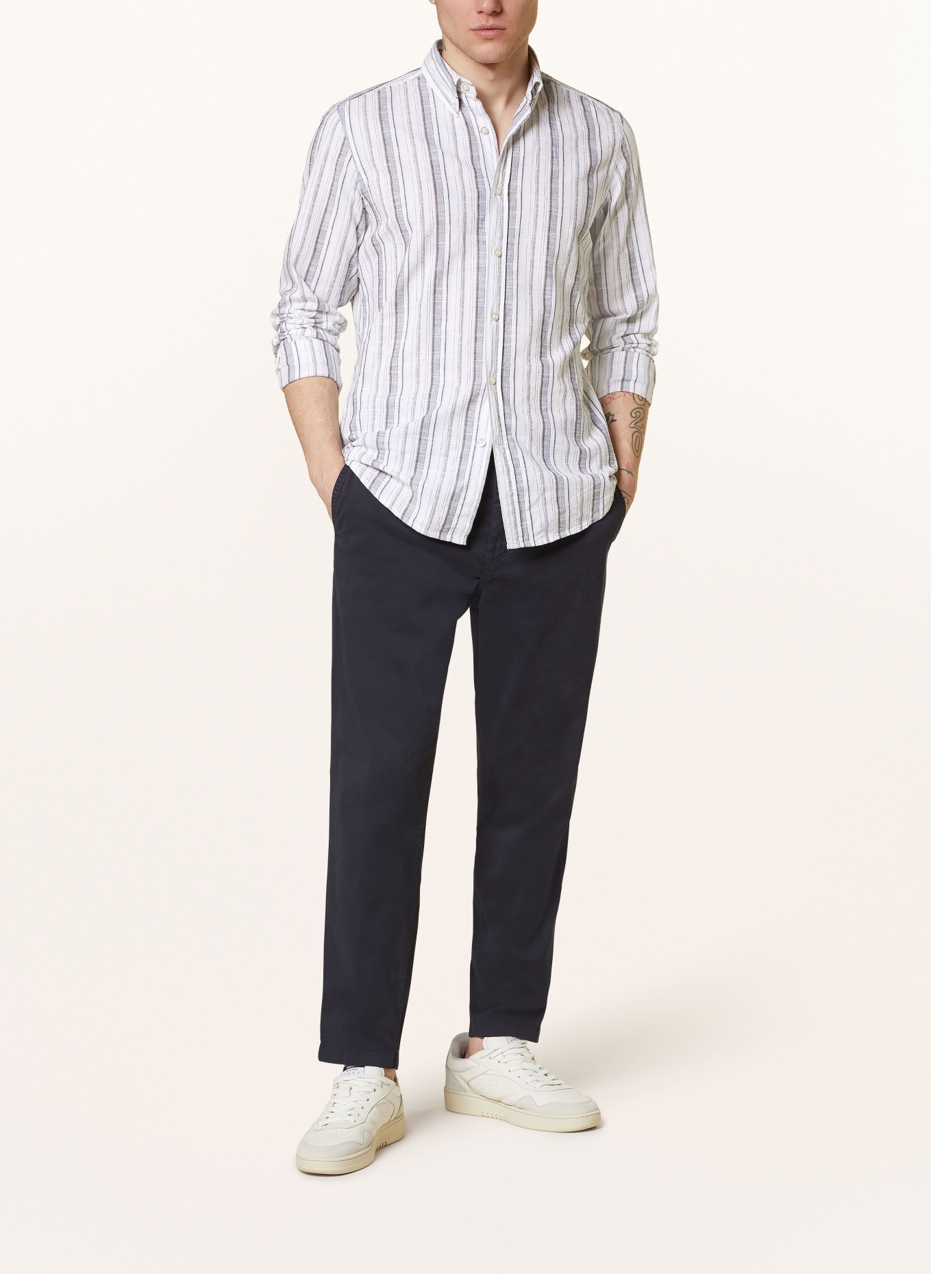 BOSS Shirt RICKERT regular fit, Color: WHITE/ GRAY/ SALMON (Image 2)