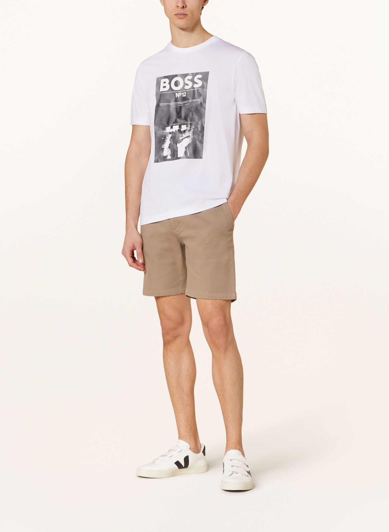 BOSS T-shirt BOSS TICKET, Color: WHITE/ GRAY/ DARK GRAY (Image 2)