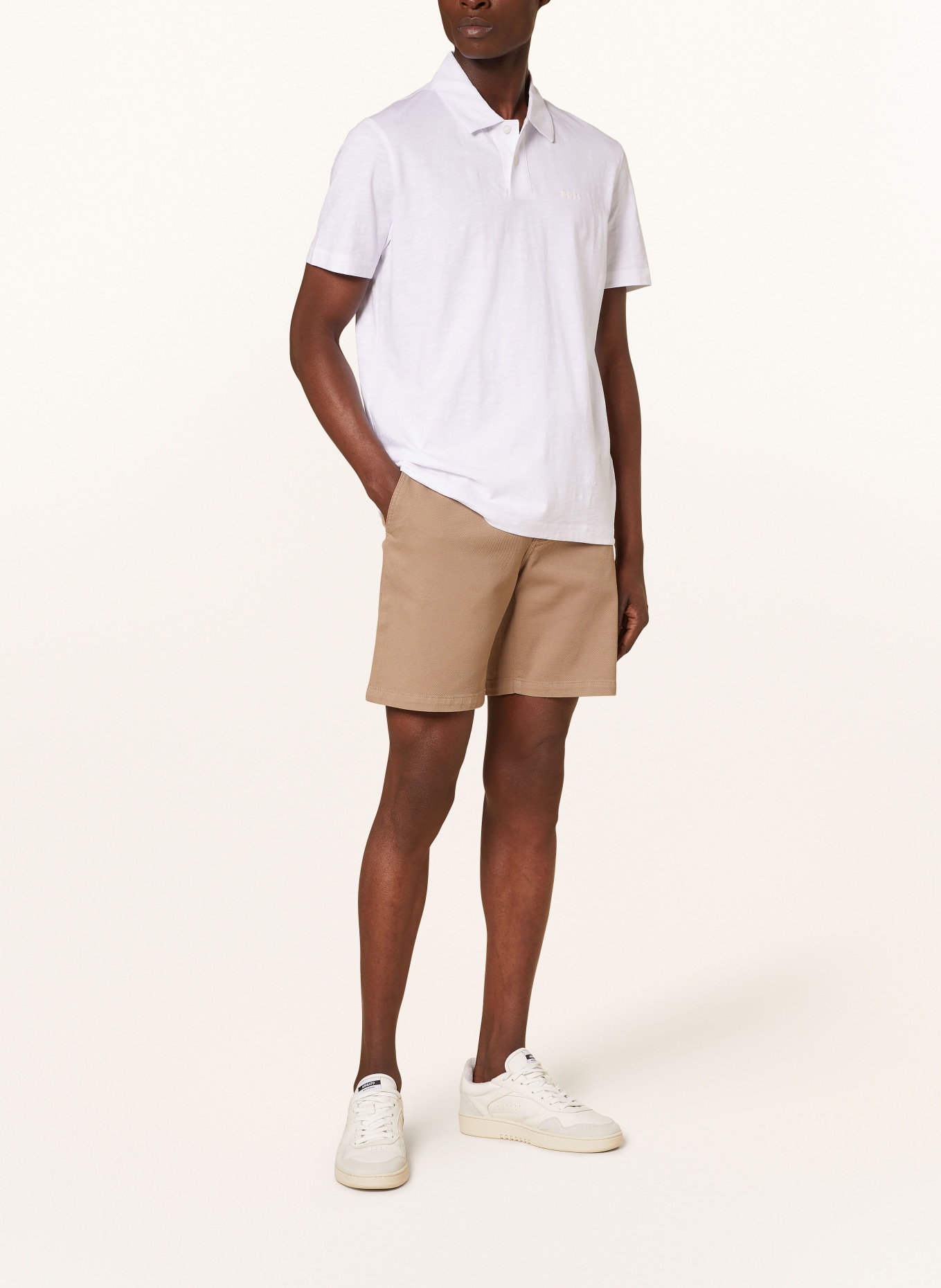 BOSS Jersey polo shirt SLUB, Color: WHITE (Image 2)
