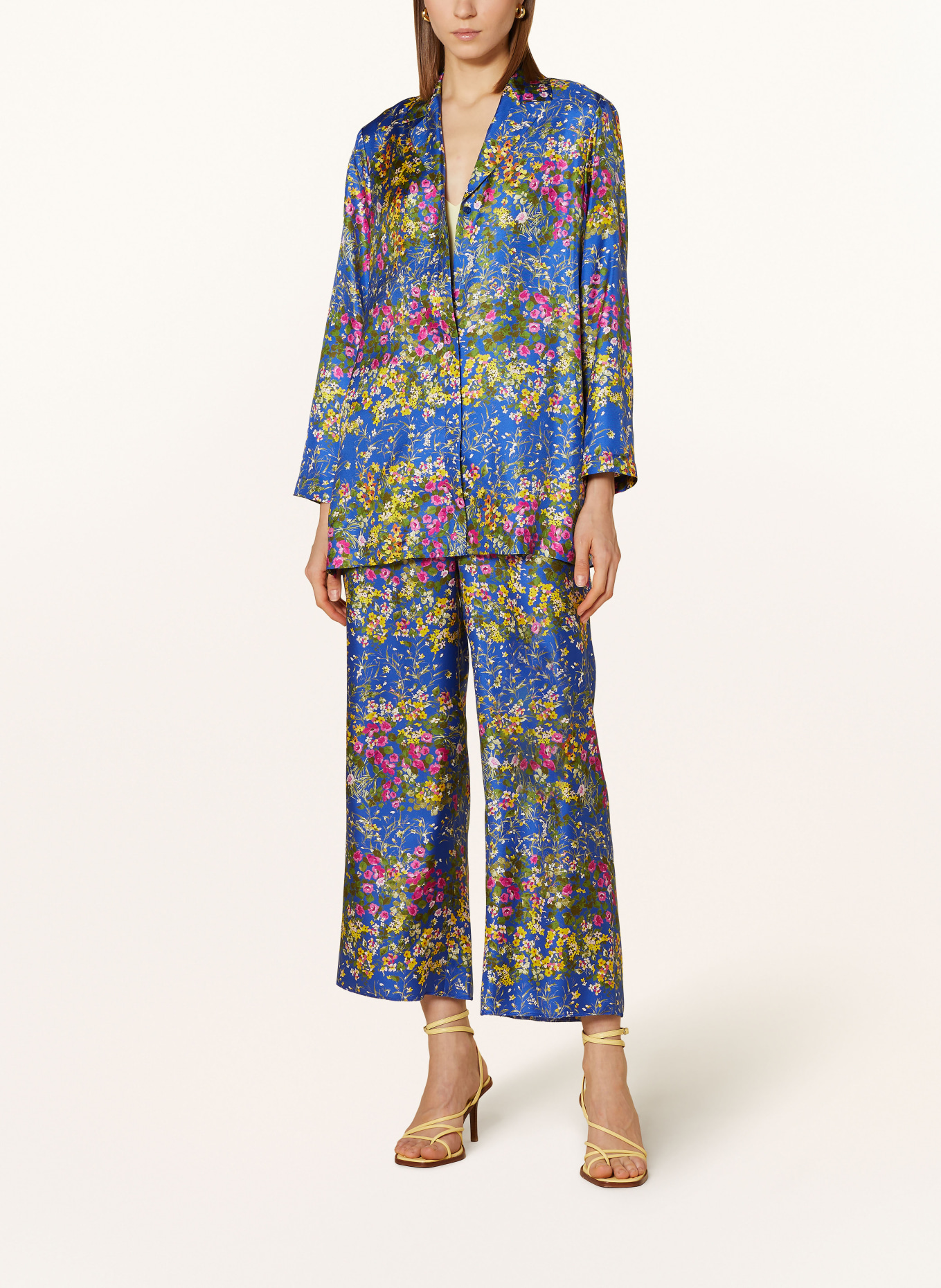 MaxMara STUDIO Silk blouse CAMPALE, Color: BLUE/ YELLOW/ FUCHSIA (Image 2)