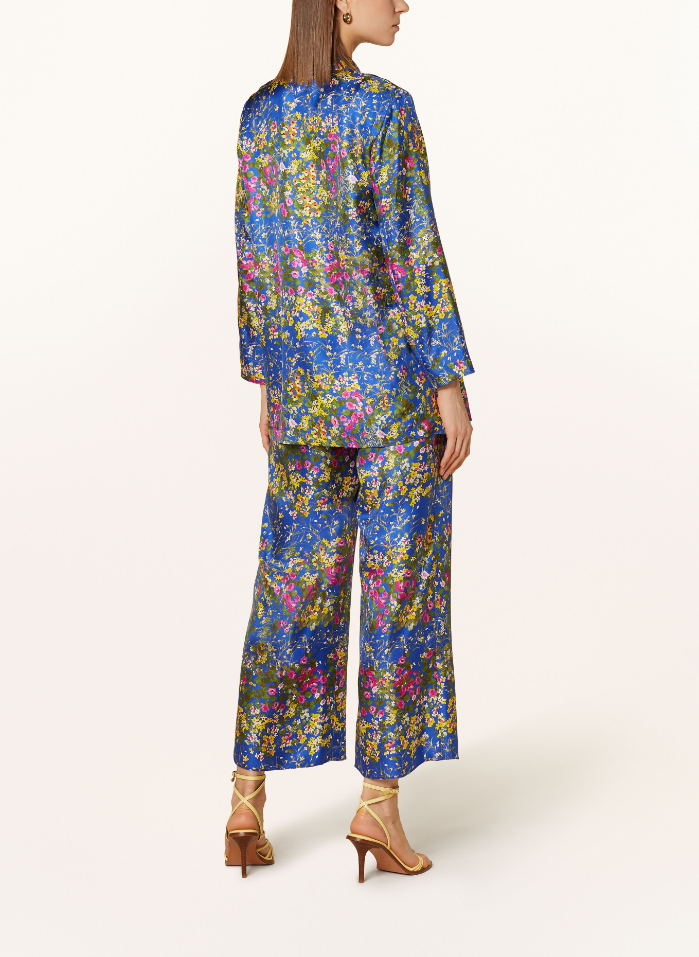 MaxMara STUDIO Silk blouse CAMPALE, Color: BLUE/ YELLOW/ FUCHSIA (Image 3)