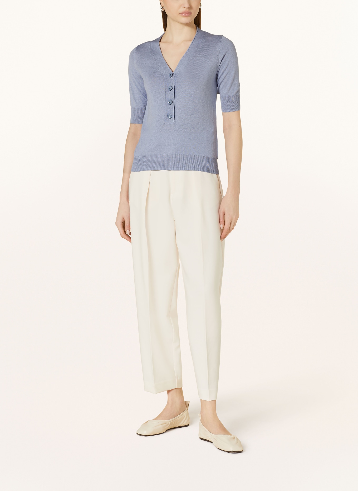 MaxMara LEISURE Knit shirt PEPSI in silk, Color: LIGHT BLUE (Image 2)