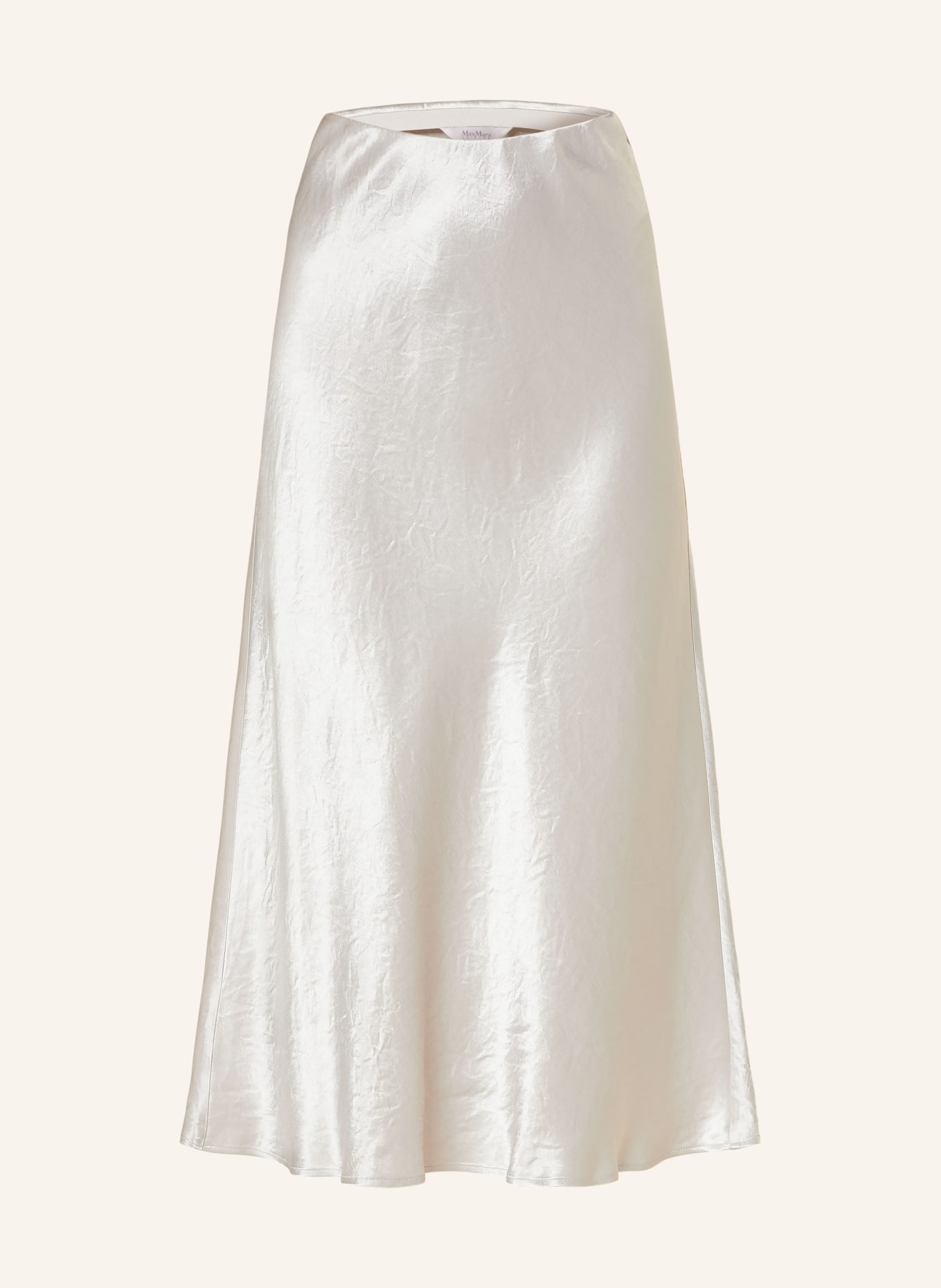 MaxMara LEISURE Satin skirt ALESSIO, Color: LIGHT GRAY (Image 1)