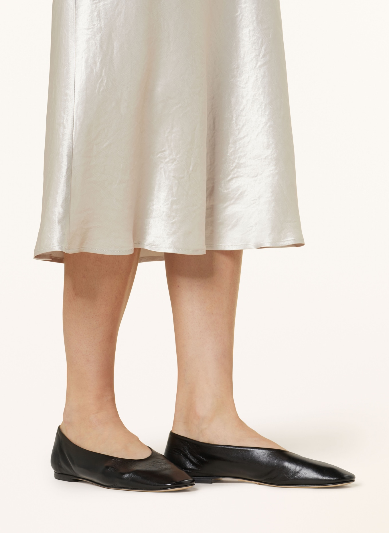MaxMara LEISURE Satin skirt ALESSIO, Color: LIGHT GRAY (Image 5)