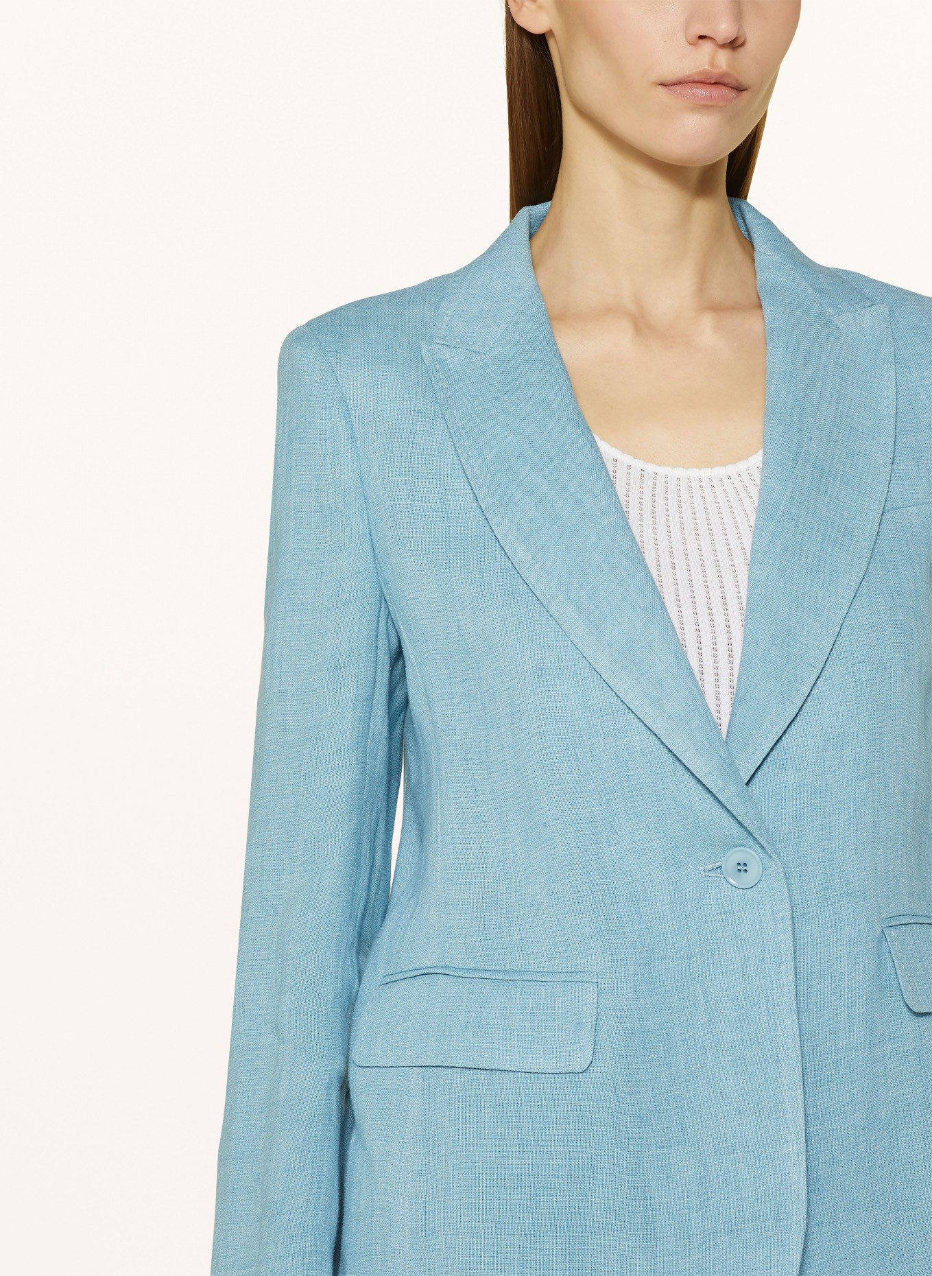 WEEKEND MaxMara Long blazer NALUT, Color: LIGHT BLUE (Image 4)