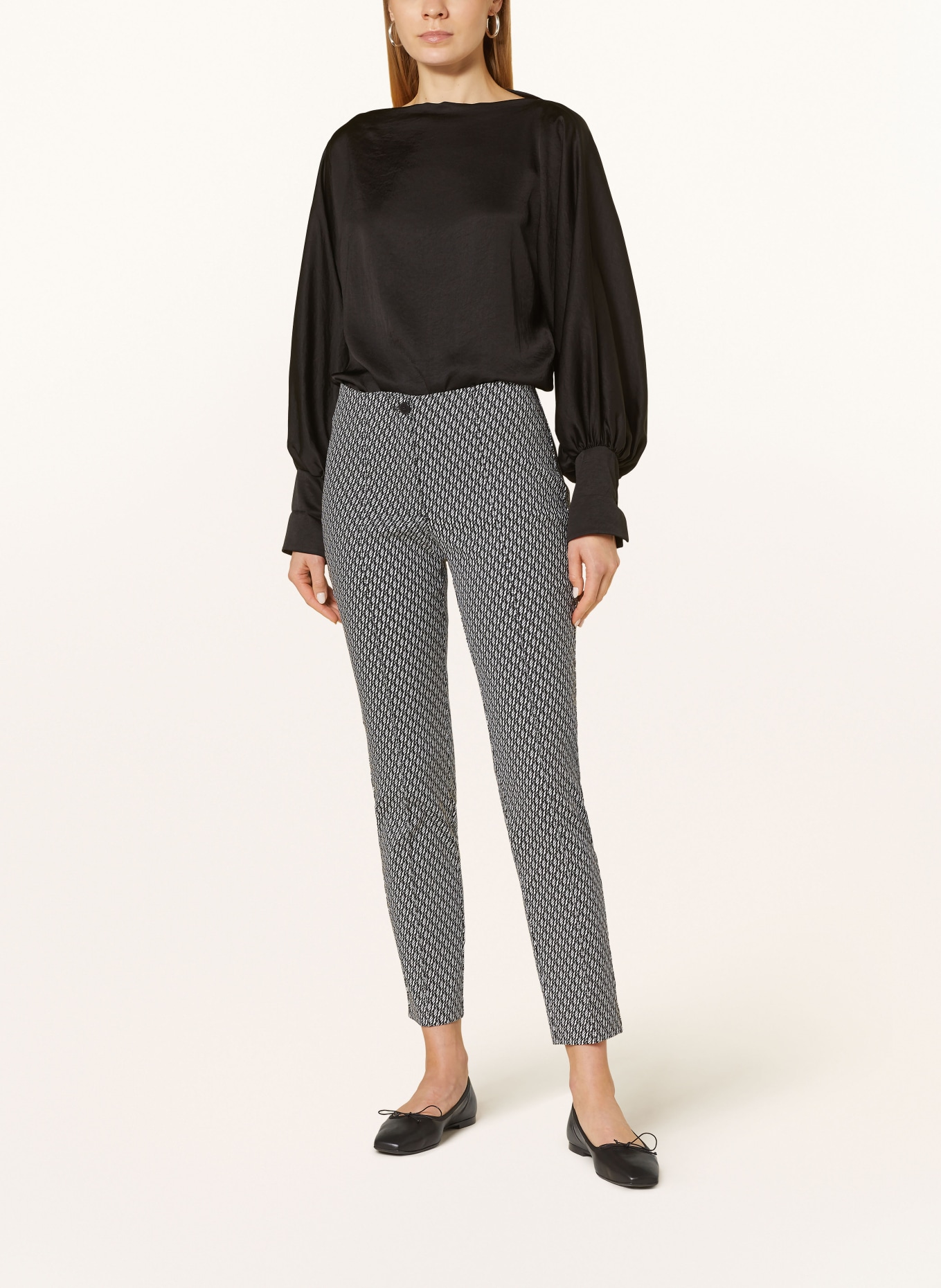 Betty Barclay Trousers, Color: BLACK/ WHITE (Image 2)