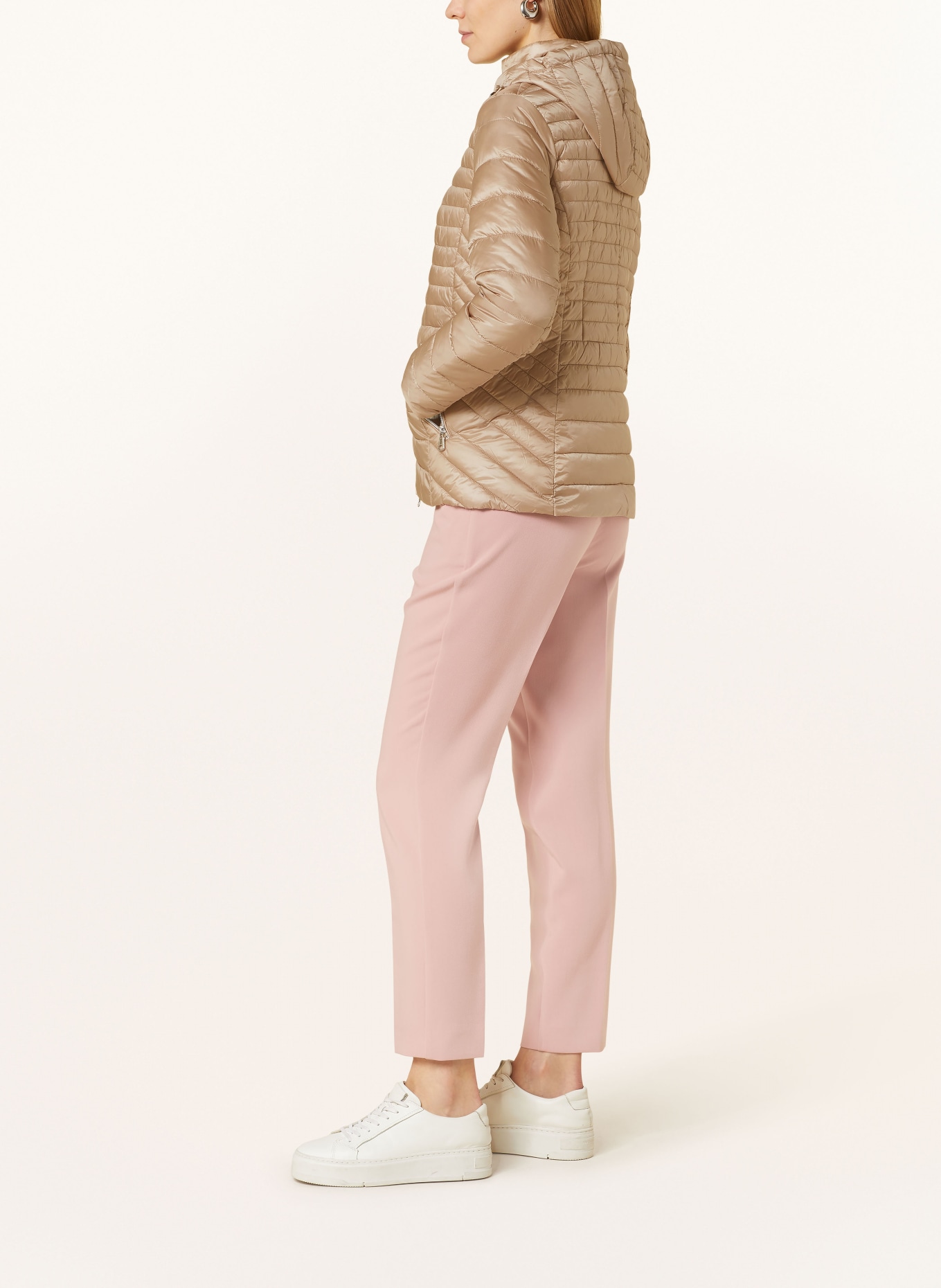 Betty Barclay Quilted jacket with detachable hood, Color: BEIGE (Image 4)