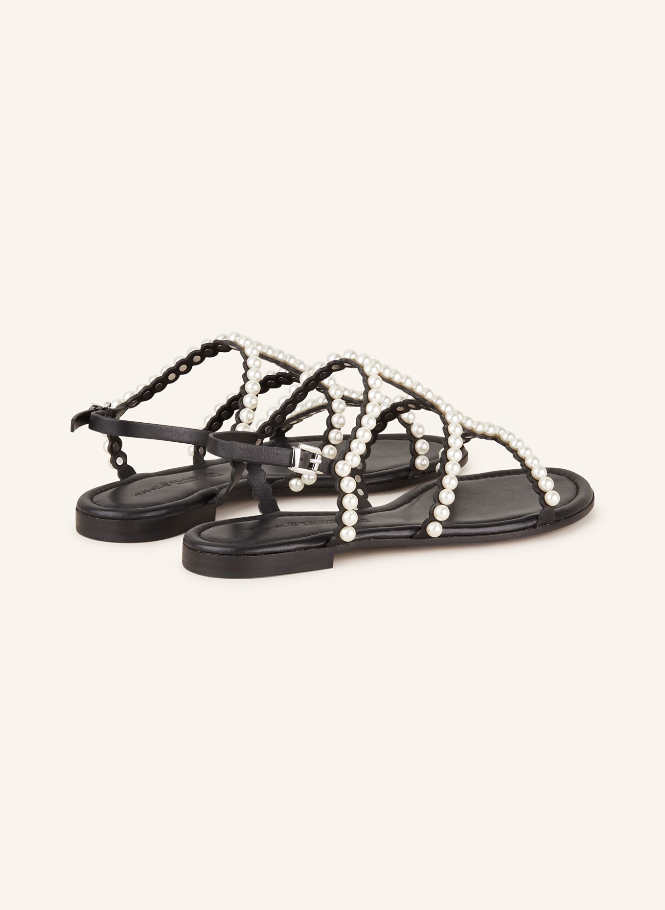KENNEL & SCHMENGER Sandals ELLE with decorative beads, Color: BLACK (Image 2)