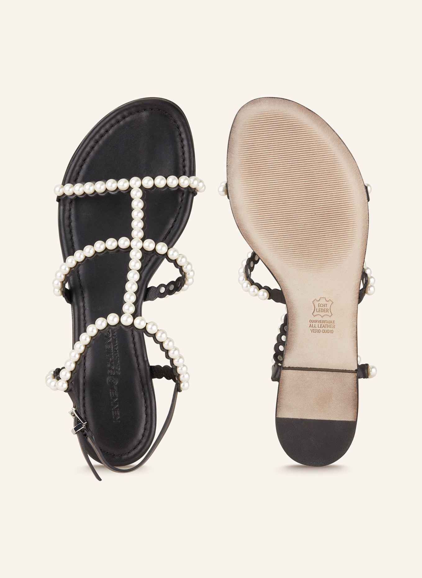 KENNEL & SCHMENGER Sandals ELLE with decorative beads, Color: BLACK (Image 5)