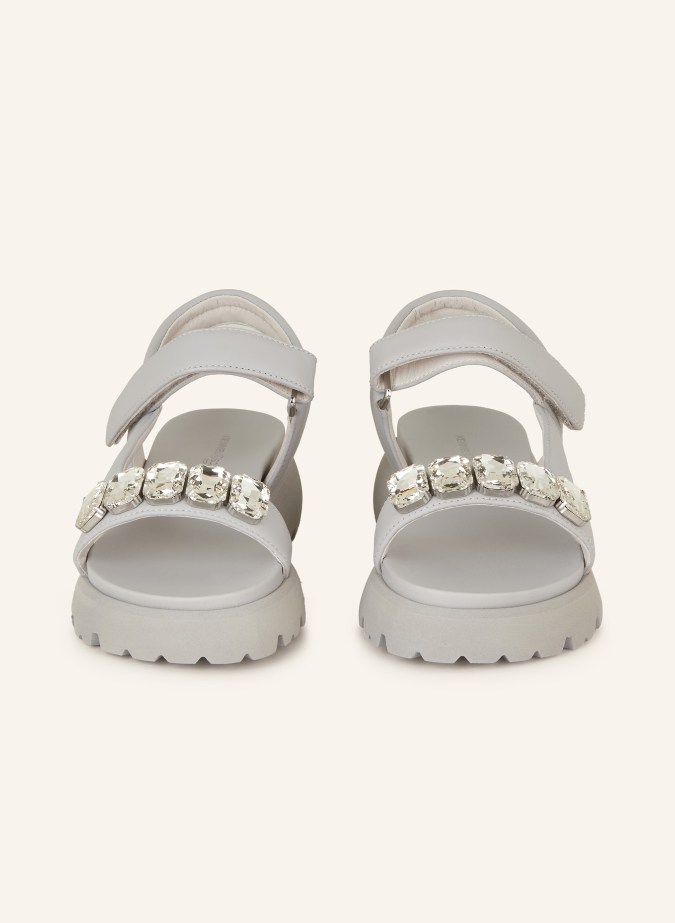 KENNEL & SCHMENGER Sandals SKILL with decorative gems, Color: GRAY (Image 3)