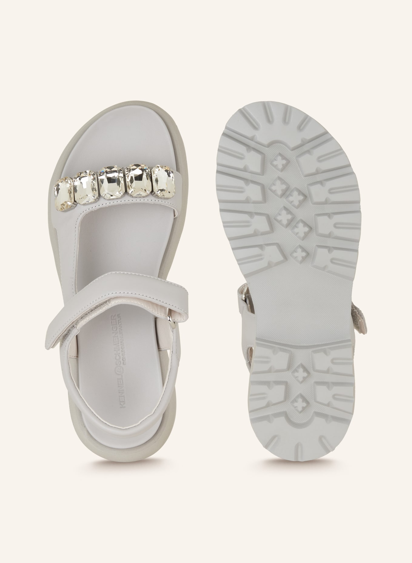 KENNEL & SCHMENGER Sandals SKILL with decorative gems, Color: GRAY (Image 5)