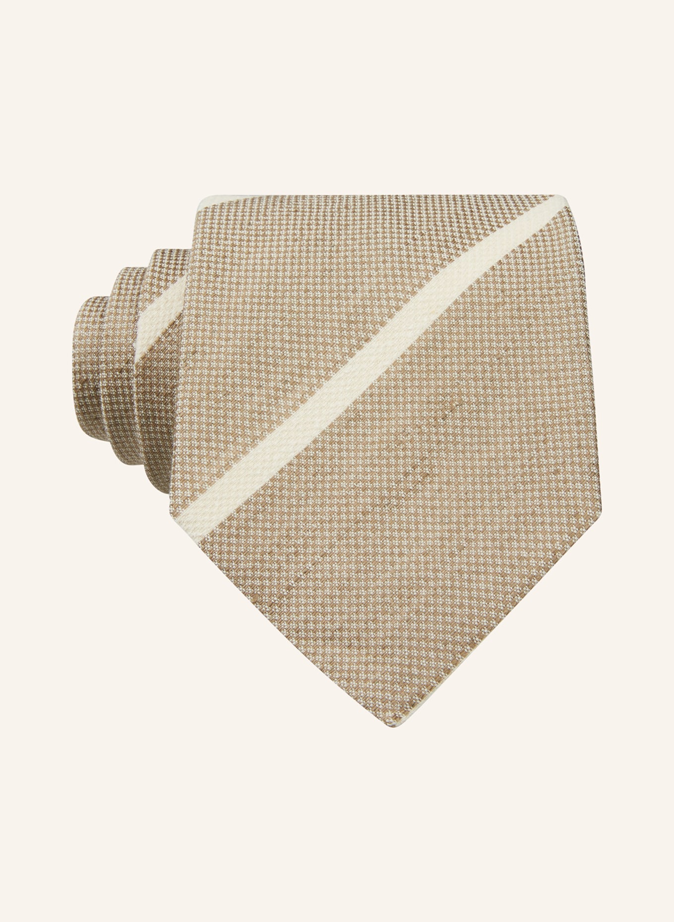 JOOP! Krawat z lnem, Kolor: BEŻOWY (Obrazek 1)