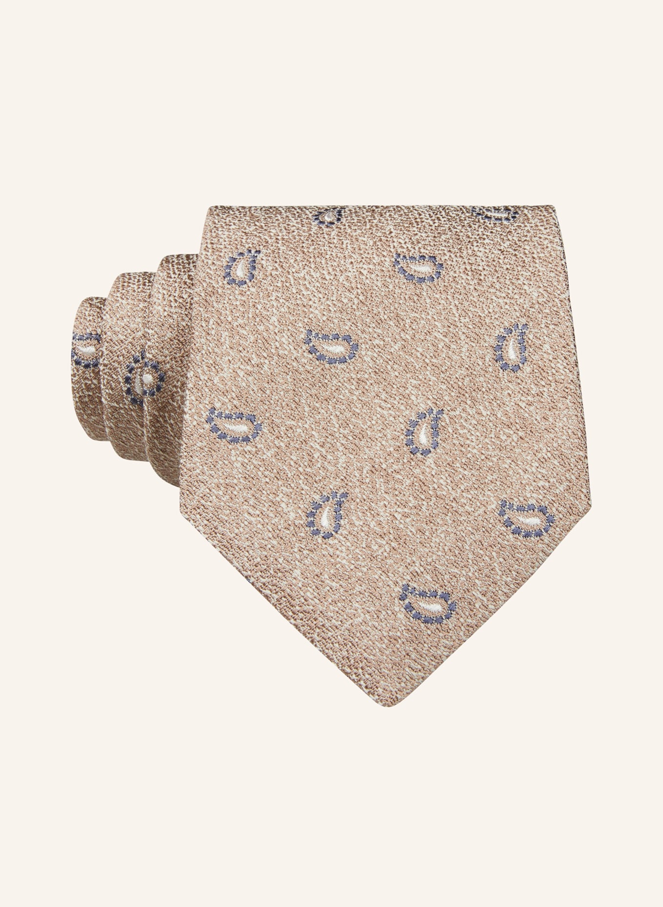 JOOP! Tie with linen, Color: BEIGE/ BLUE (Image 1)