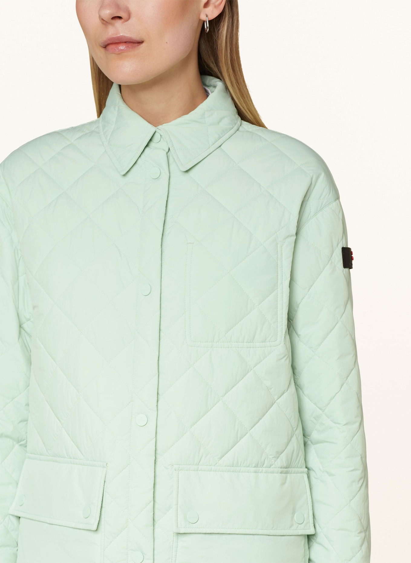 PEUTEREY Quilted coat SKANE, Color: LIGHT GREEN (Image 4)
