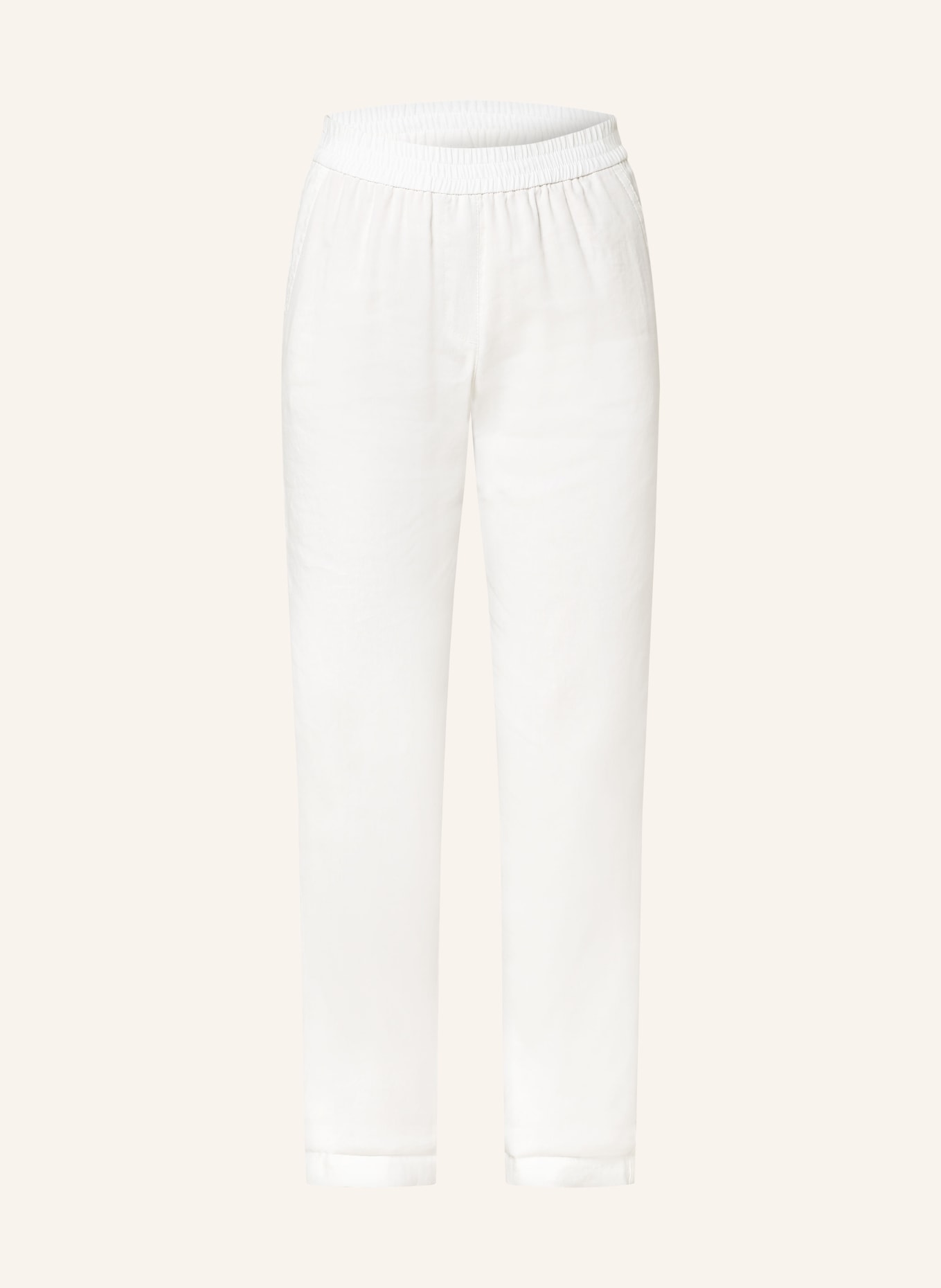 MARC CAIN Trousers ROANNE with linen, Color: ECRU (Image 1)