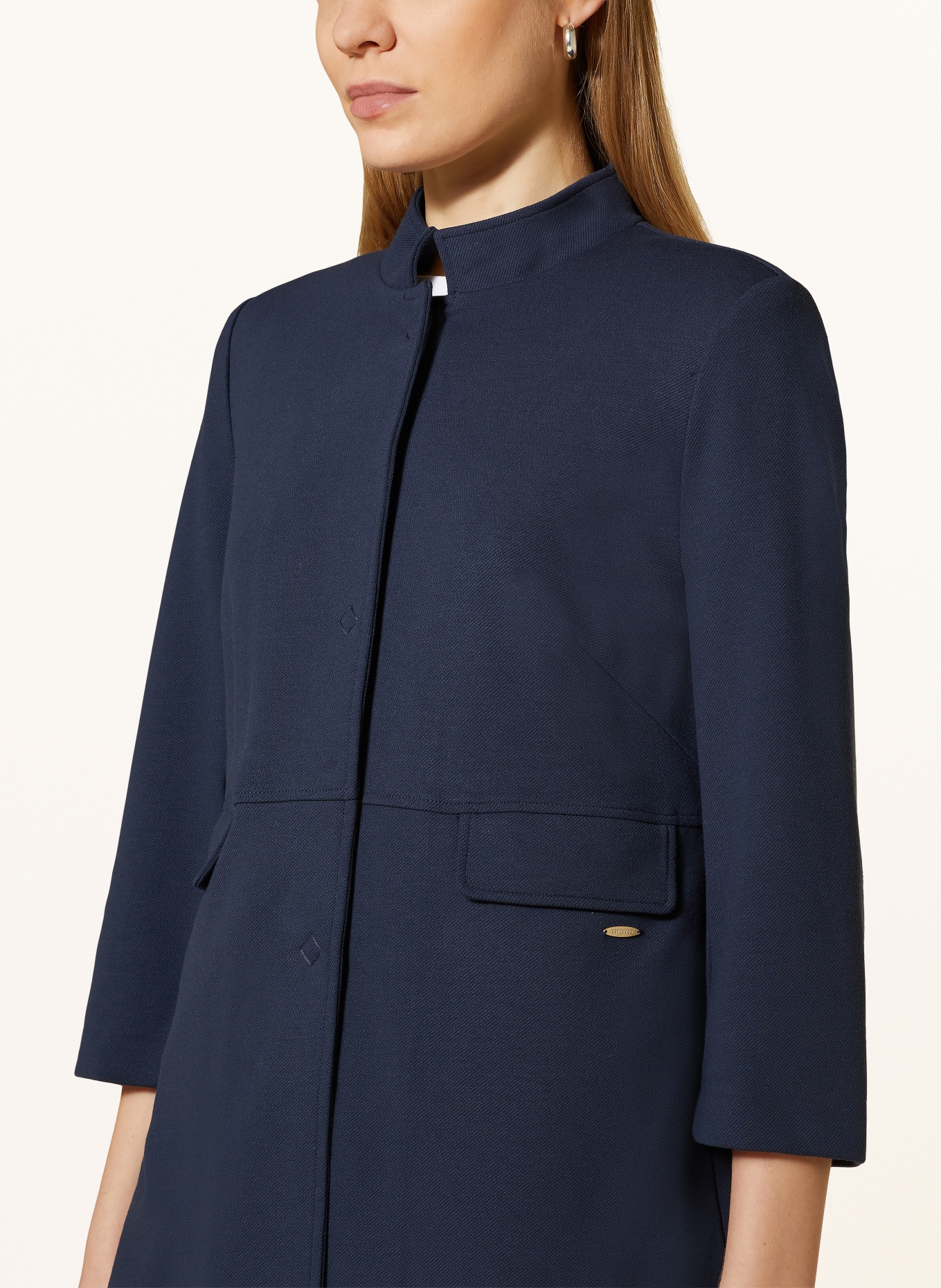BETTY&CO Long blazer made of jersey with 3/4 sleeves, Color: DARK BLUE (Image 4)