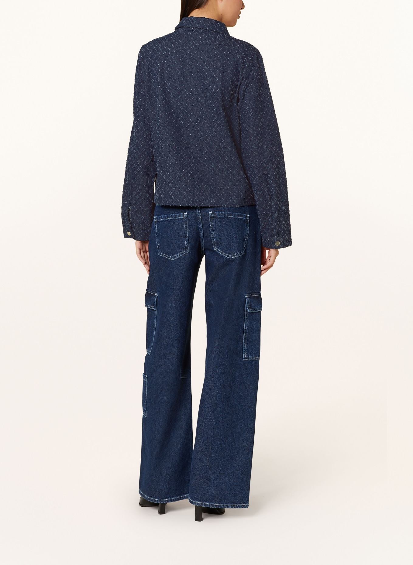 SOMETHINGNEW Bluzka jeansowa SNGINNA, Kolor: GRANATOWY (Obrazek 3)