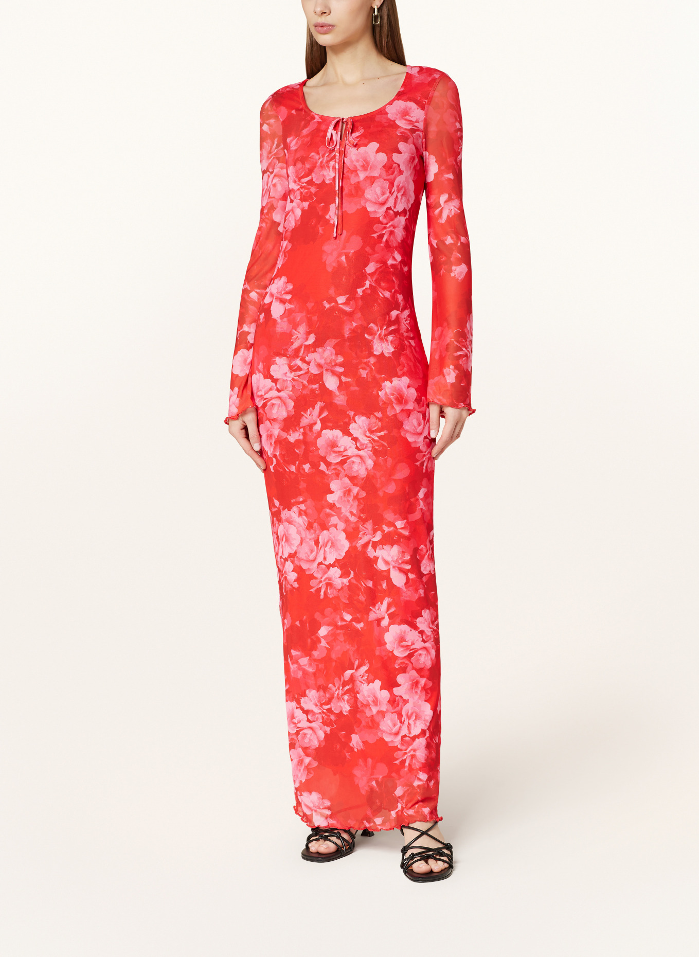 SOMETHINGNEW Mesh-Kleid SNCECILIA, Farbe: ROT/ HELLROT (Bild 2)