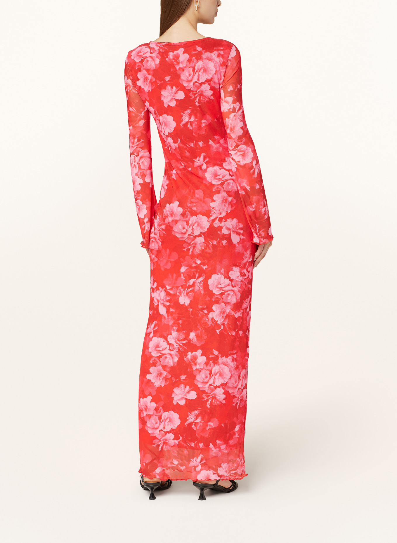 SOMETHINGNEW Mesh-Kleid SNCECILIA, Farbe: ROT/ HELLROT (Bild 3)
