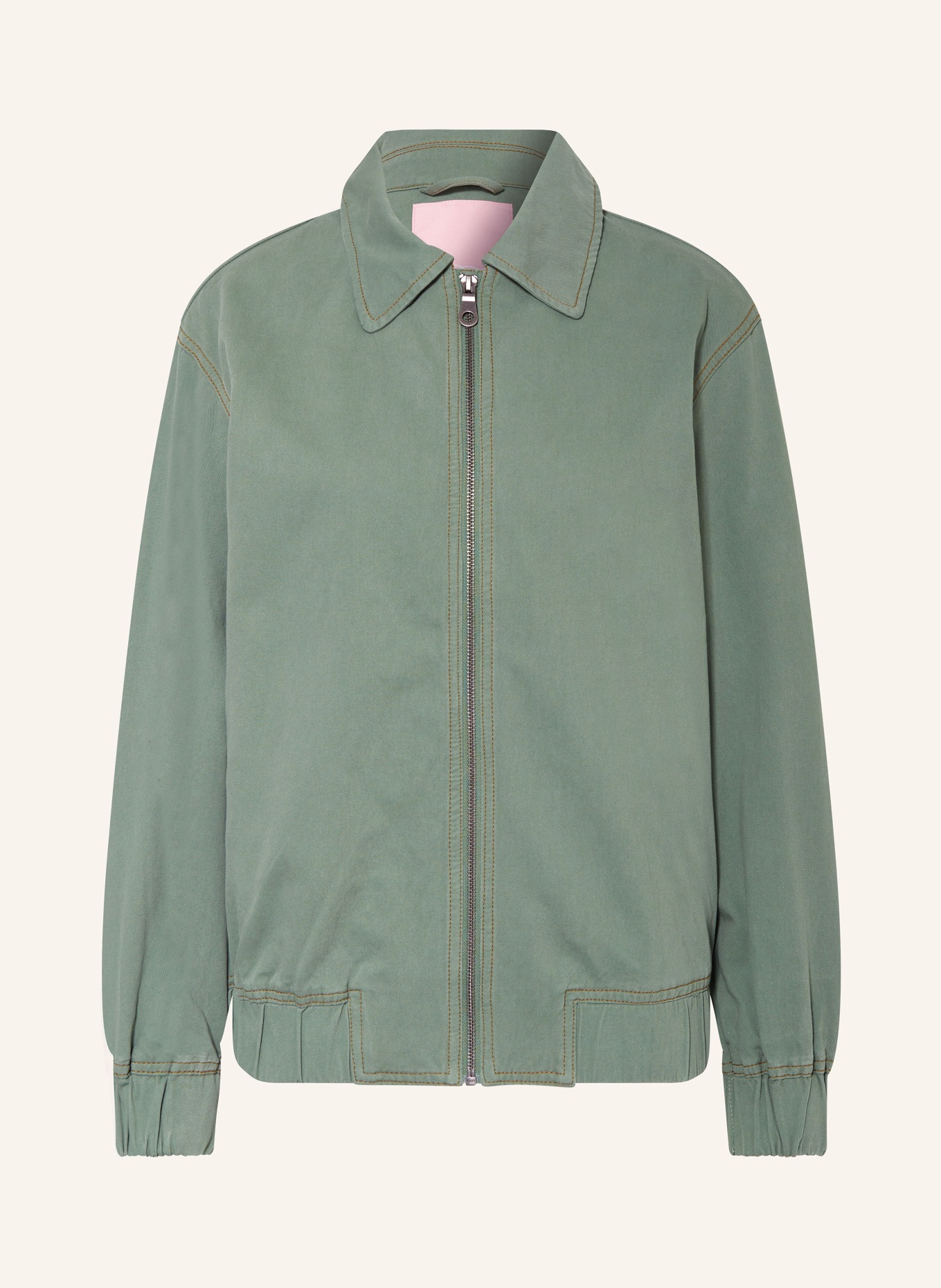 SOMETHINGNEW Denim jacket SNCAM, Color: GREEN (Image 1)