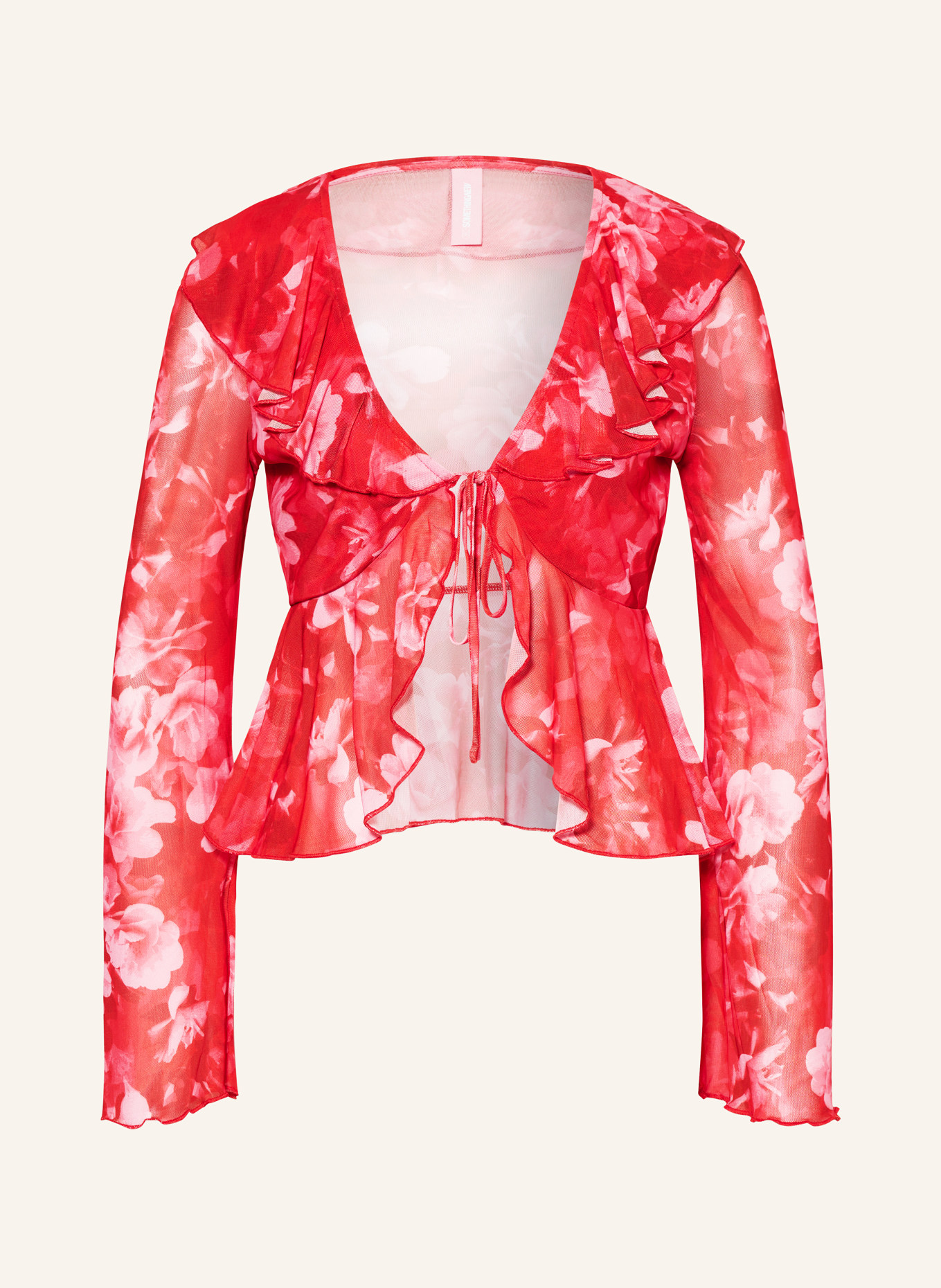 SOMETHINGNEW Shirt blouse SNCECILIA, Color: NEON RED/ PINK (Image 1)