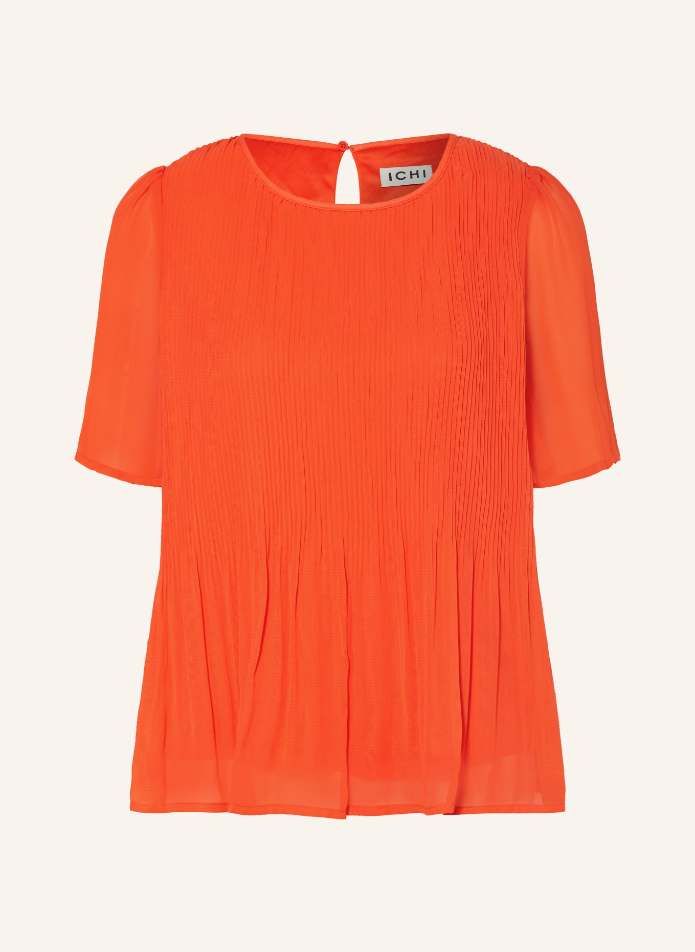 ICHI Shirt blouse IHNALLY with pleats, Color: ORANGE (Image 1)
