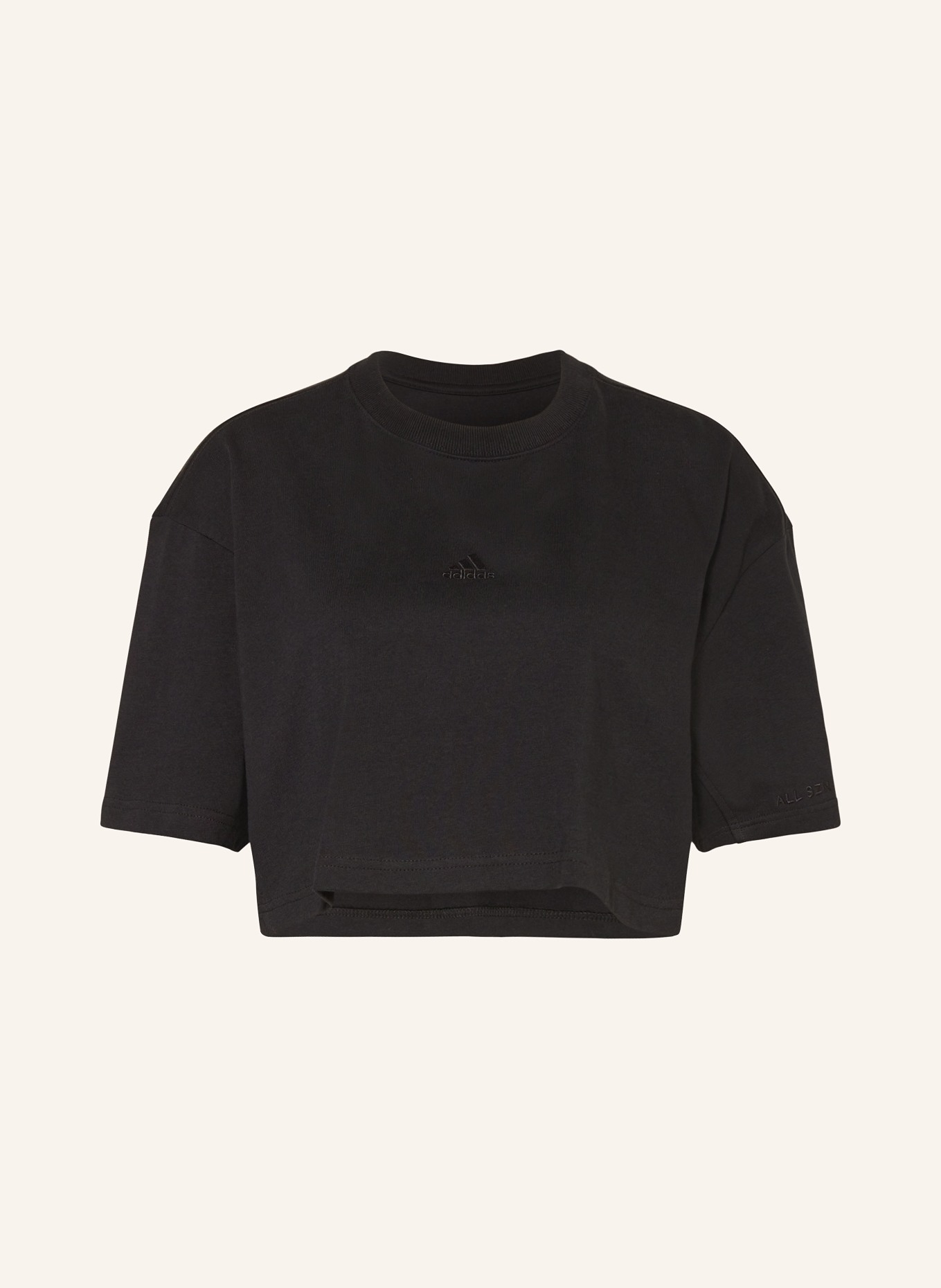 adidas Cropped-Shirt, Farbe: SCHWARZ (Bild 1)