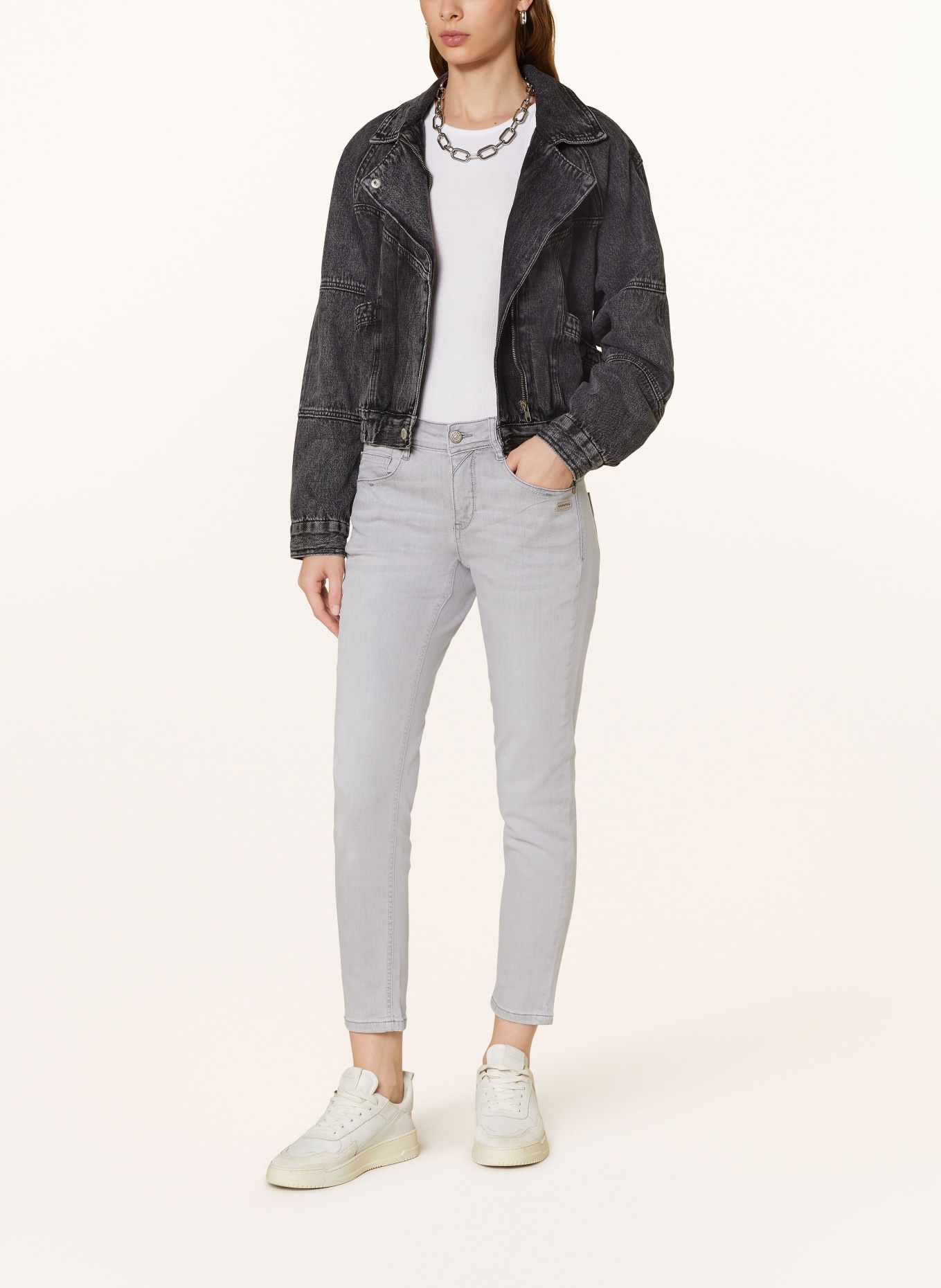 GANG 7/8-Jeans AMELIE CROPPED, Farbe: 7108 clowdy gray (Bild 2)