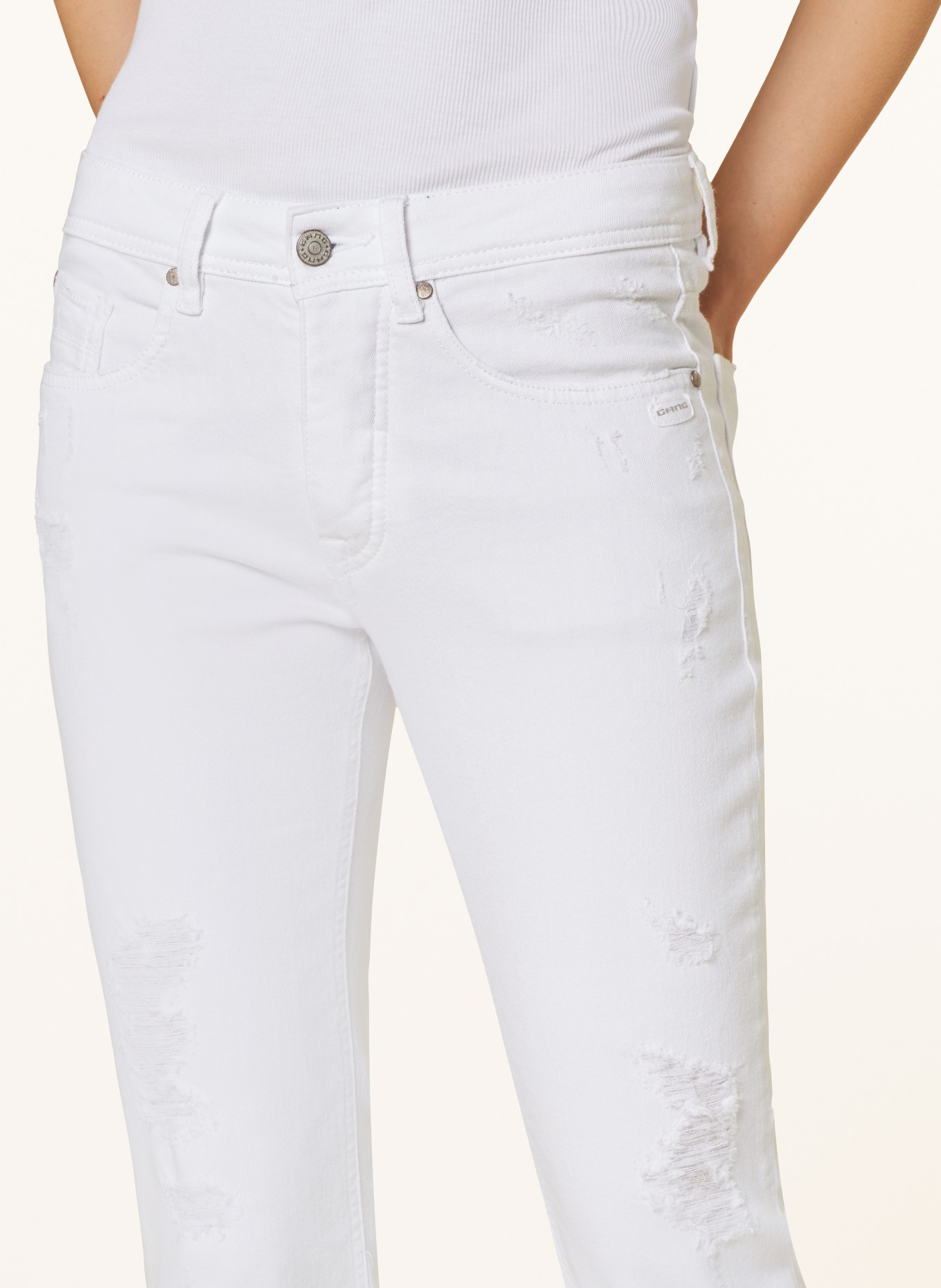 GANG 7/8-Jeans NICA, Farbe: 7107 white destoyed (Bild 4)