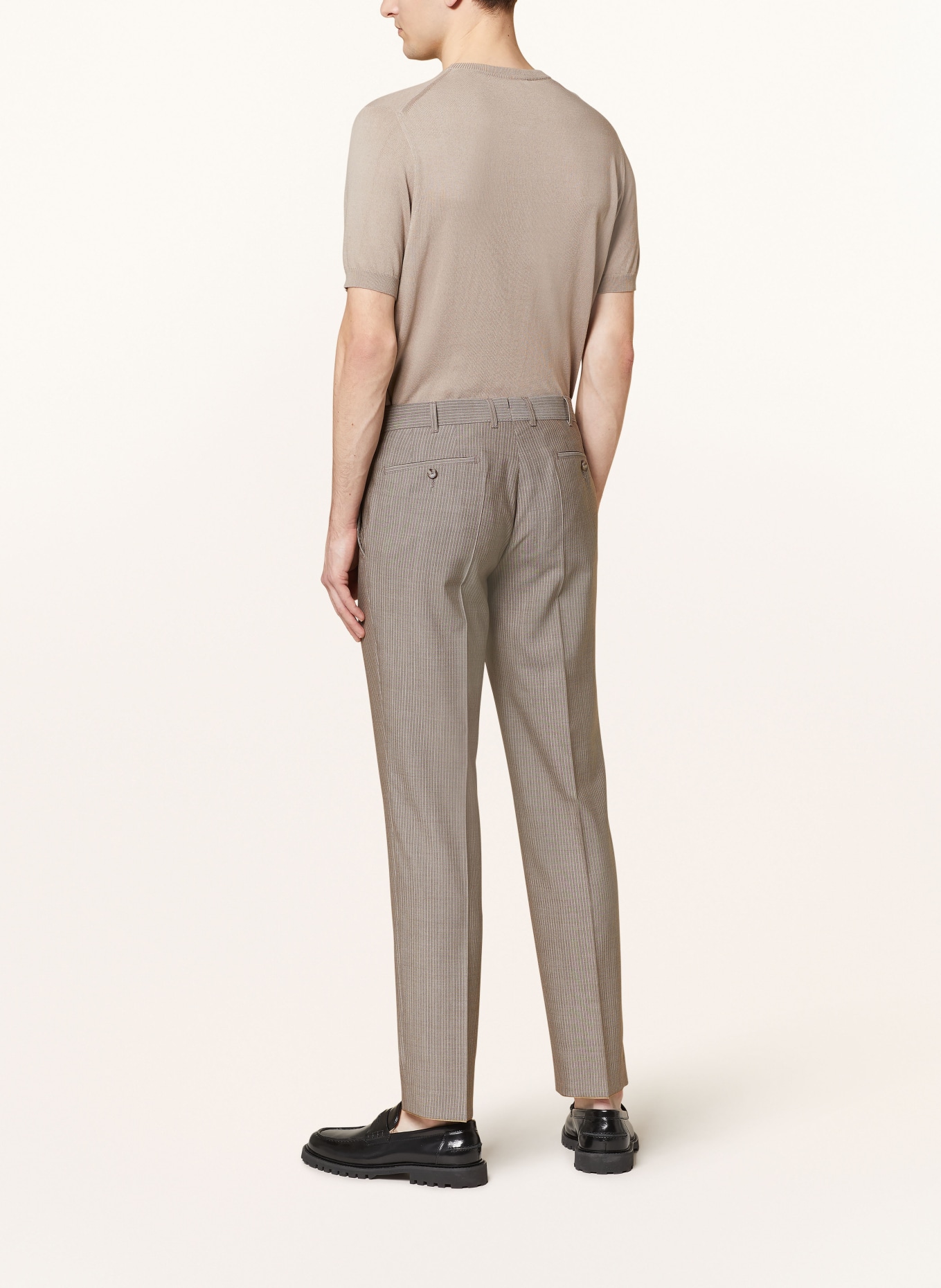 EDUARD DRESSLER Spodnie garniturowe slim fit, Kolor: 074 BEIGE (Obrazek 4)