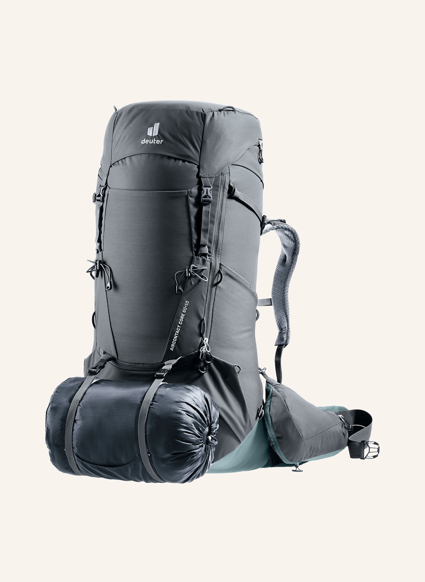deuter Backpack AIRCONTACT CORE 60+10, Color: KHAKI (Image 2)