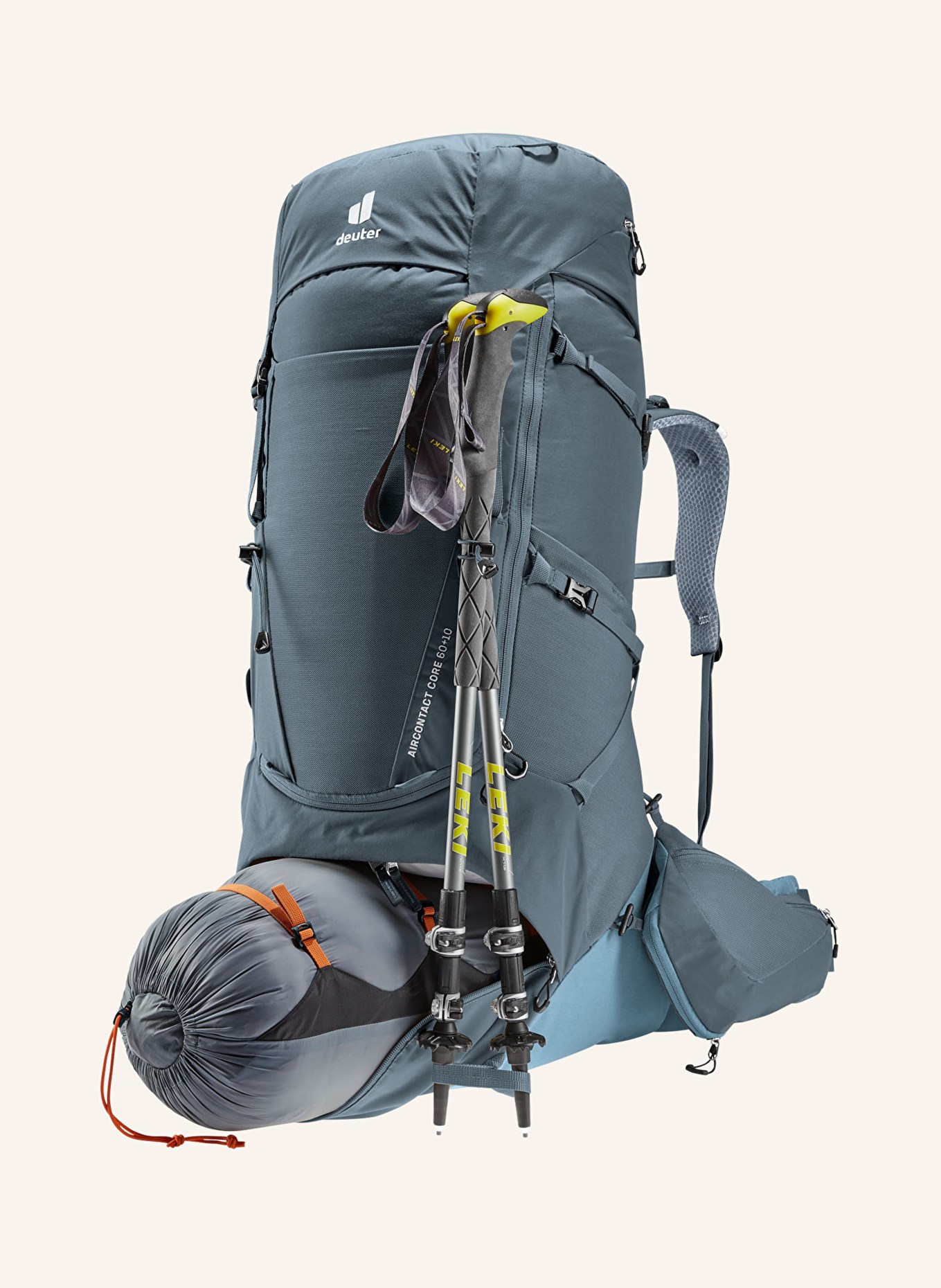 deuter Backpack AIRCONTACT CORE 60+10, Color: KHAKI (Image 7)
