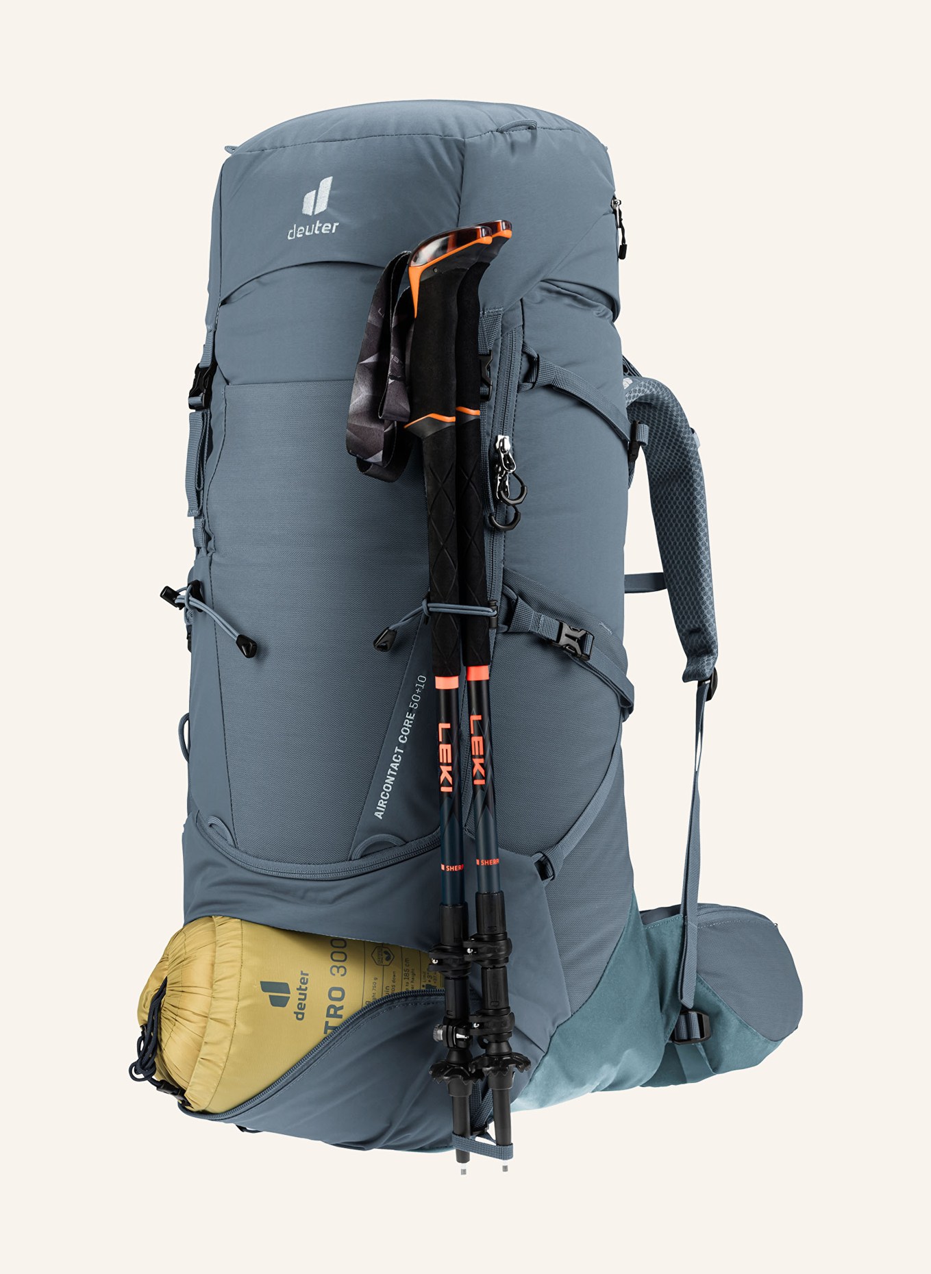 deuter Backpack AIRCONTACT CORE 50+10, Color: DARK GREEN (Image 2)
