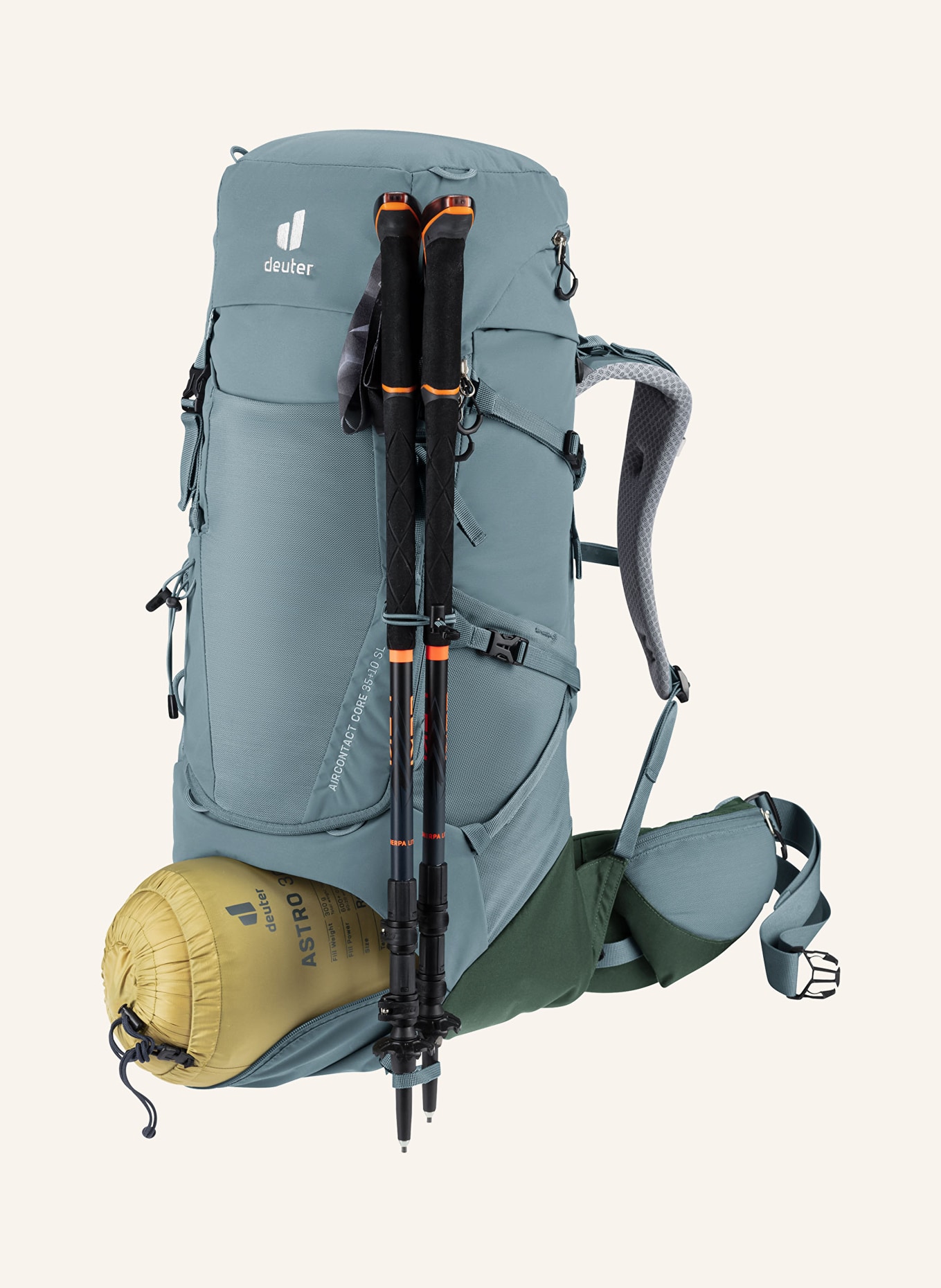deuter Backpack AIRCONTACT CORE 35+10 SL, Color: GREEN (Image 2)
