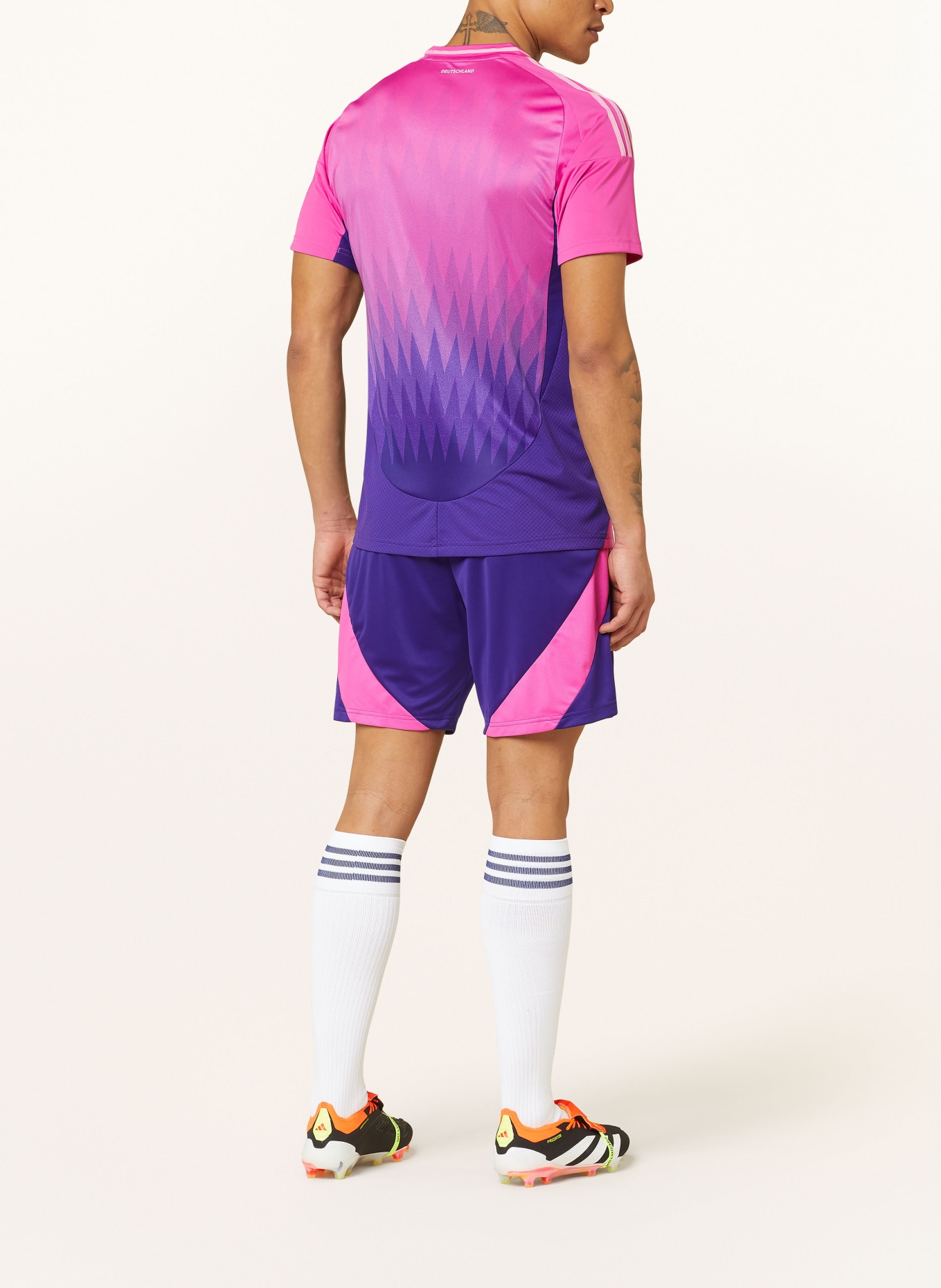 adidas Away kit shorts GERMANY 24 for men, Color: FUCHSIA/ PURPLE/ DARK PURPLE (Image 3)