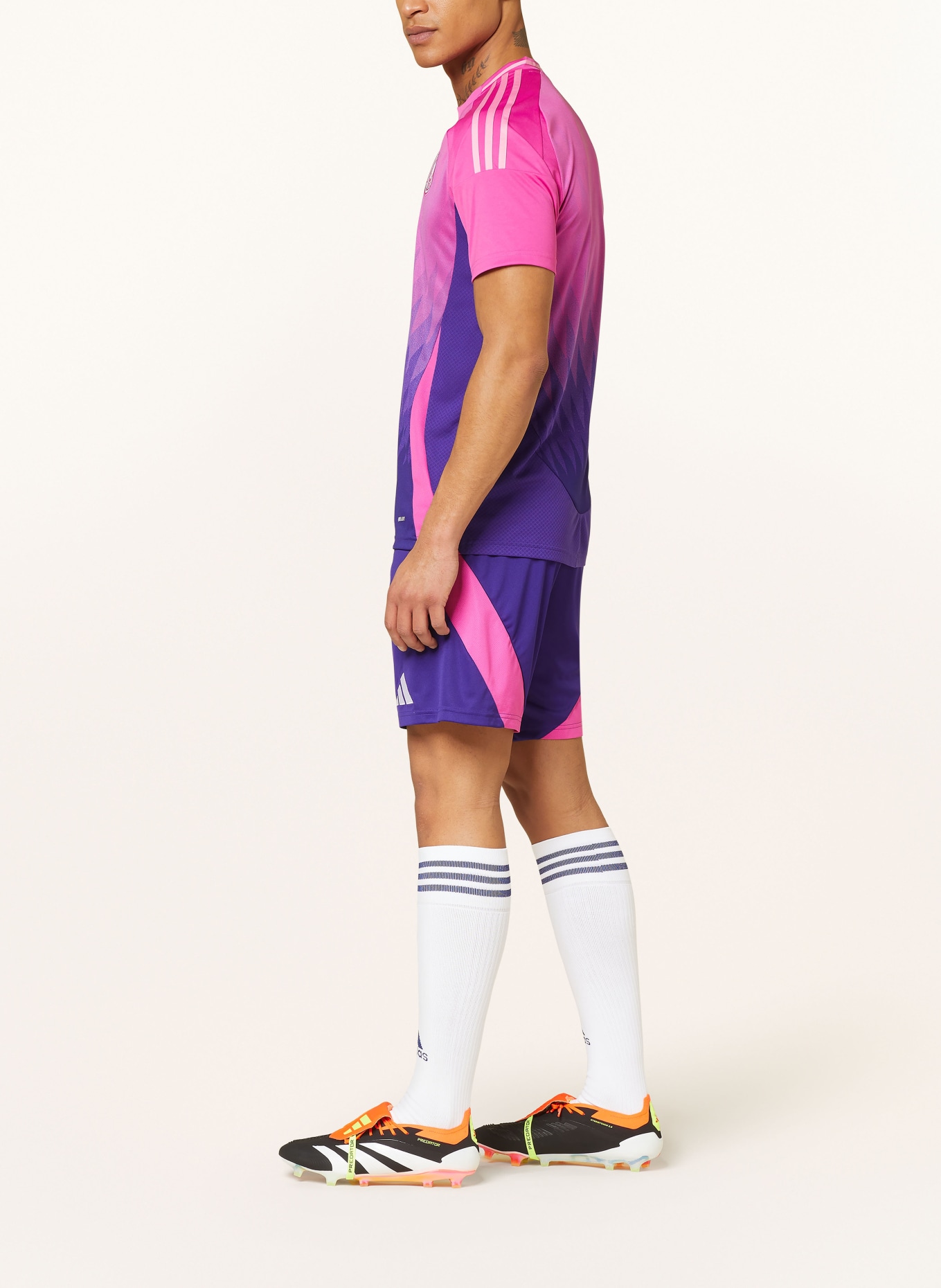adidas Away kit shorts GERMANY 24 for men, Color: FUCHSIA/ PURPLE/ DARK PURPLE (Image 4)