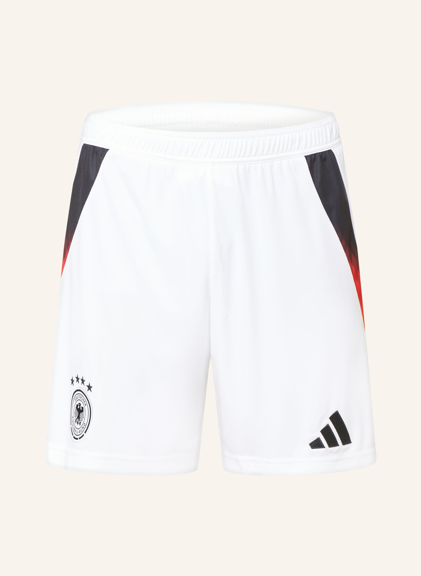 adidas Home kit shorts GERMANY 24 for men, Color: WHITE/ BLACK/ RED (Image 1)