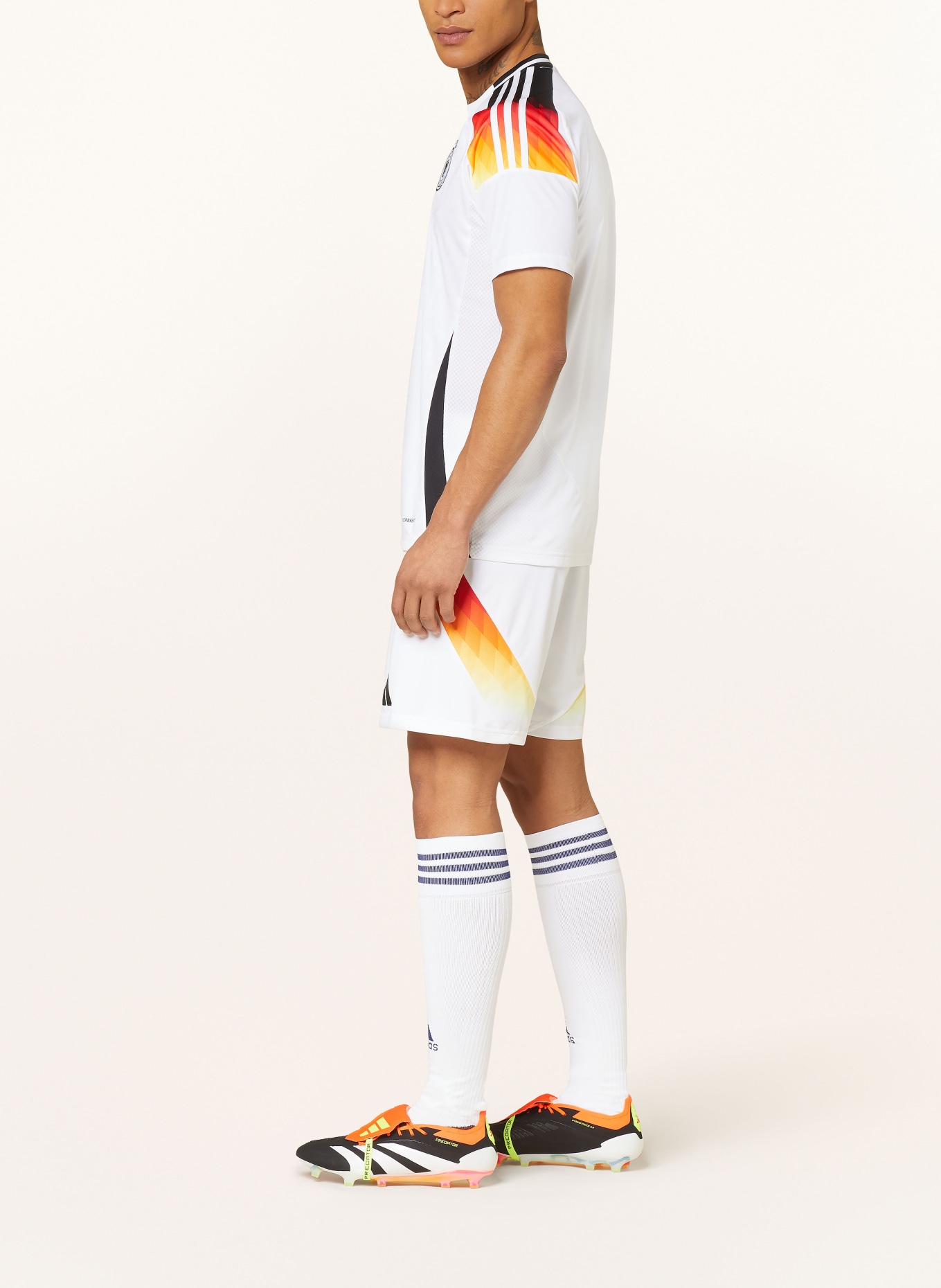 adidas Kalhoty k domácímu dresu NĚMECKO 24 pro muže, Barva: BÍLÁ/ ČERNÁ/ ČERVENÁ (Obrázek 4)