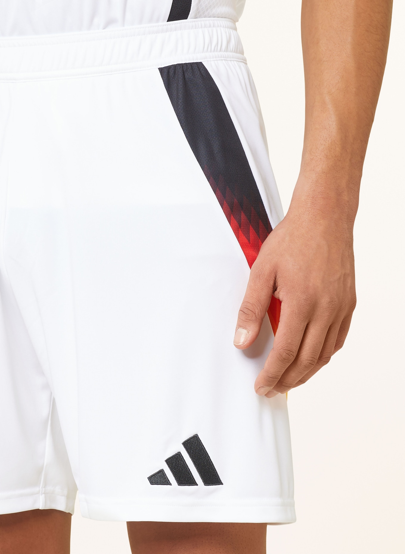 adidas Home kit shorts GERMANY 24 for men, Color: WHITE/ BLACK/ RED (Image 5)