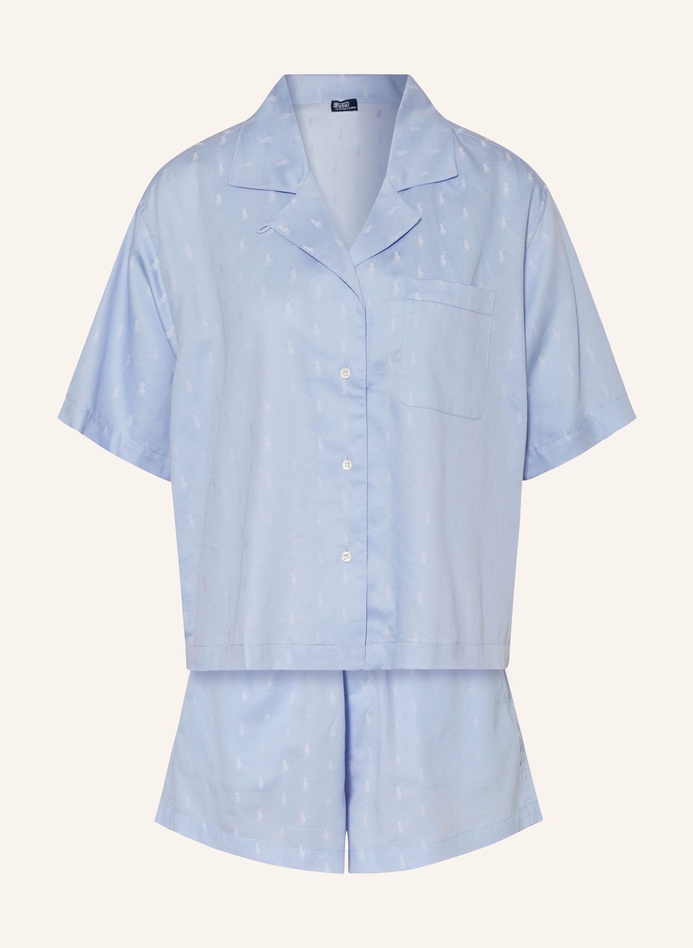 POLO RALPH LAUREN Shorty-Schlafanzug, Farbe: HELLBLAU (Bild 1)