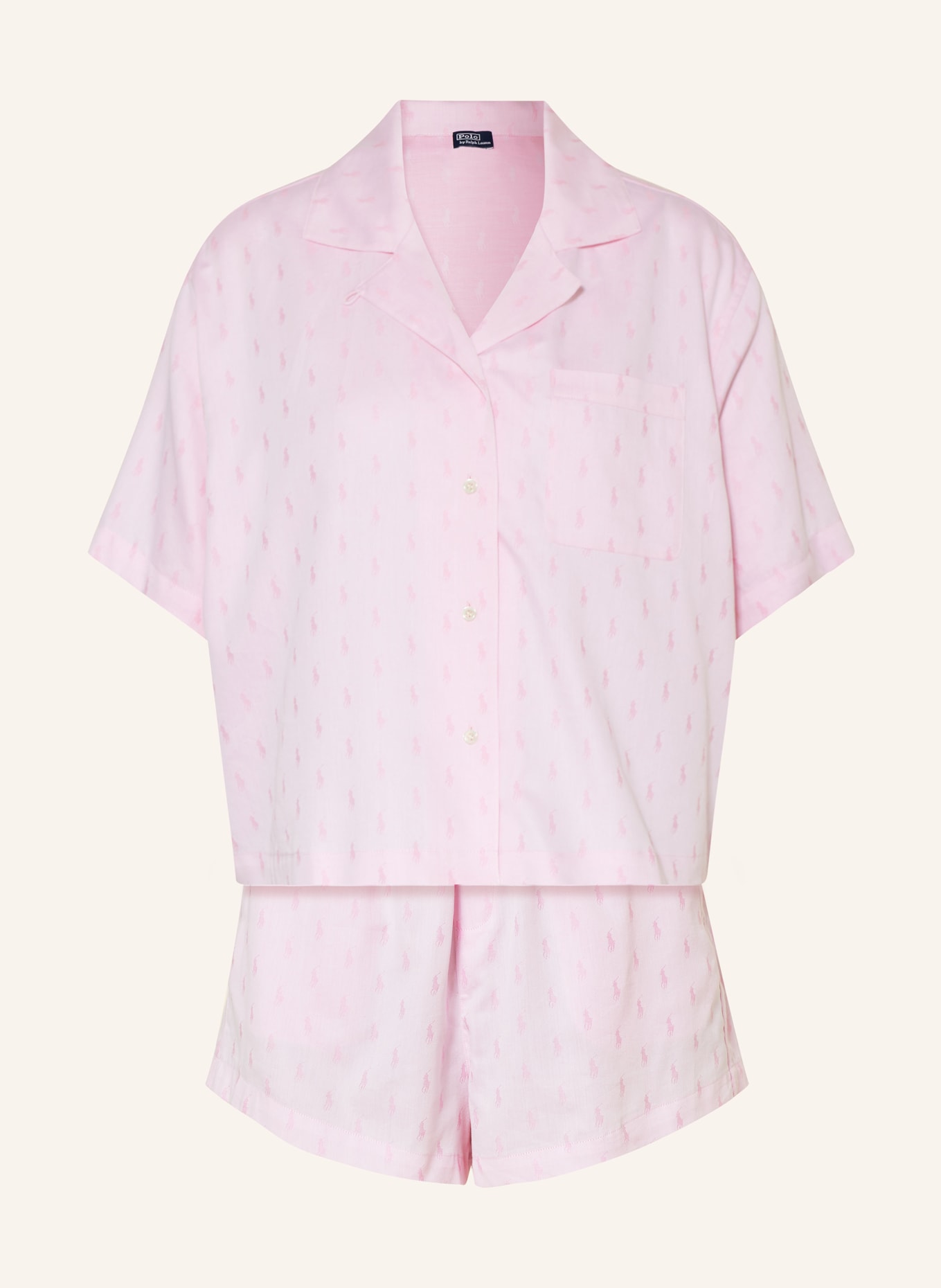 POLO RALPH LAUREN Shorty-Schlafanzug, Farbe: ROSA (Bild 1)