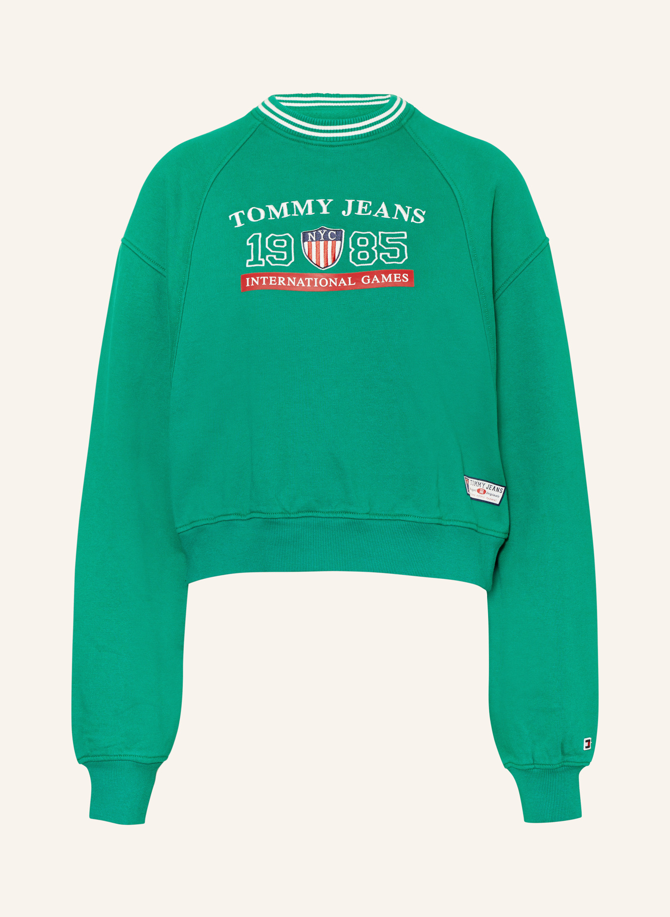 TOMMY JEANS Sweatshirt, Farbe: GRÜN/ WEISS/ ROT (Bild 1)
