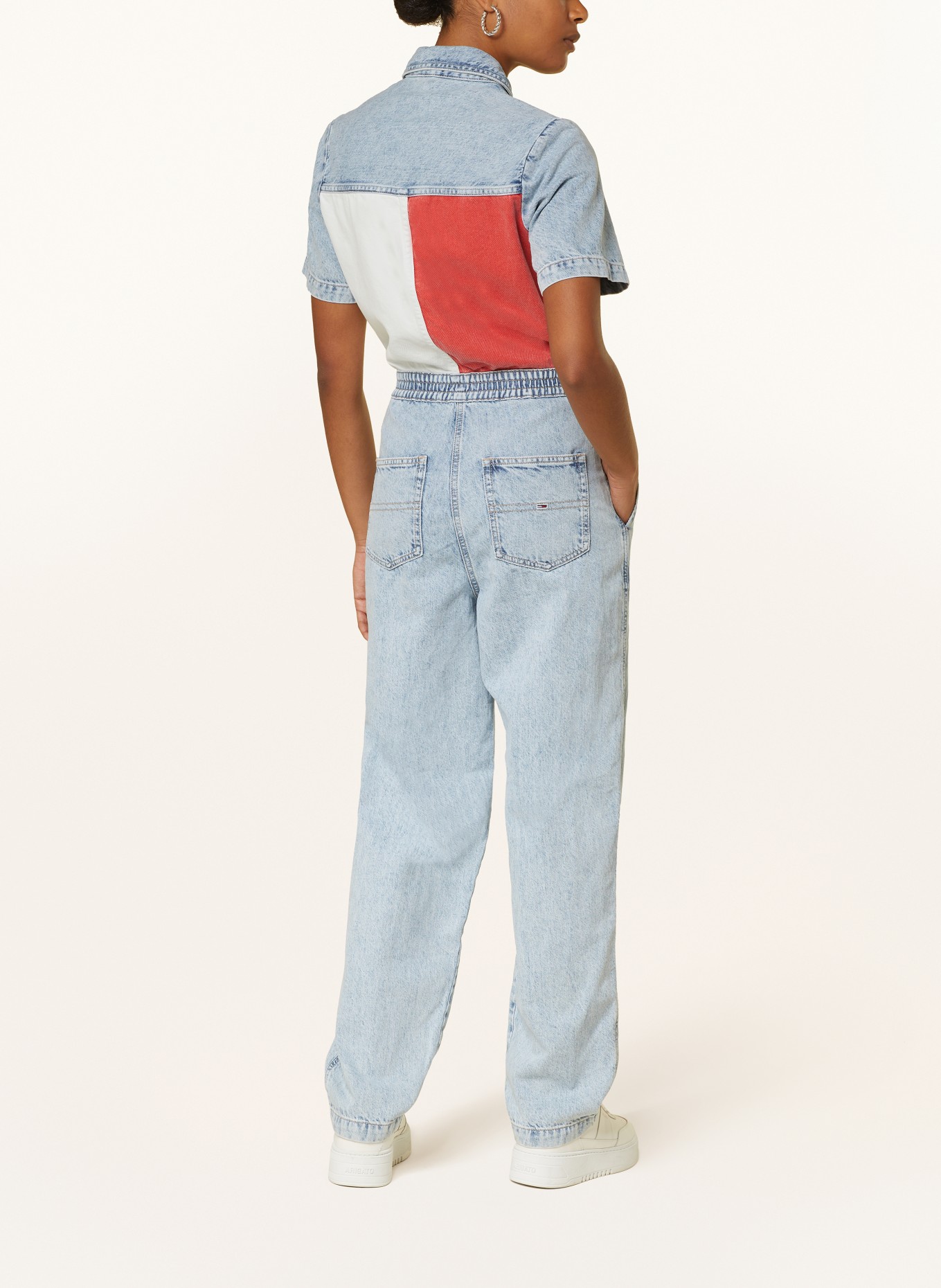 TOMMY JEANS Jeans-Jumpsuit, Farbe: HELLBLAU/ ROT/ WEISS (Bild 3)